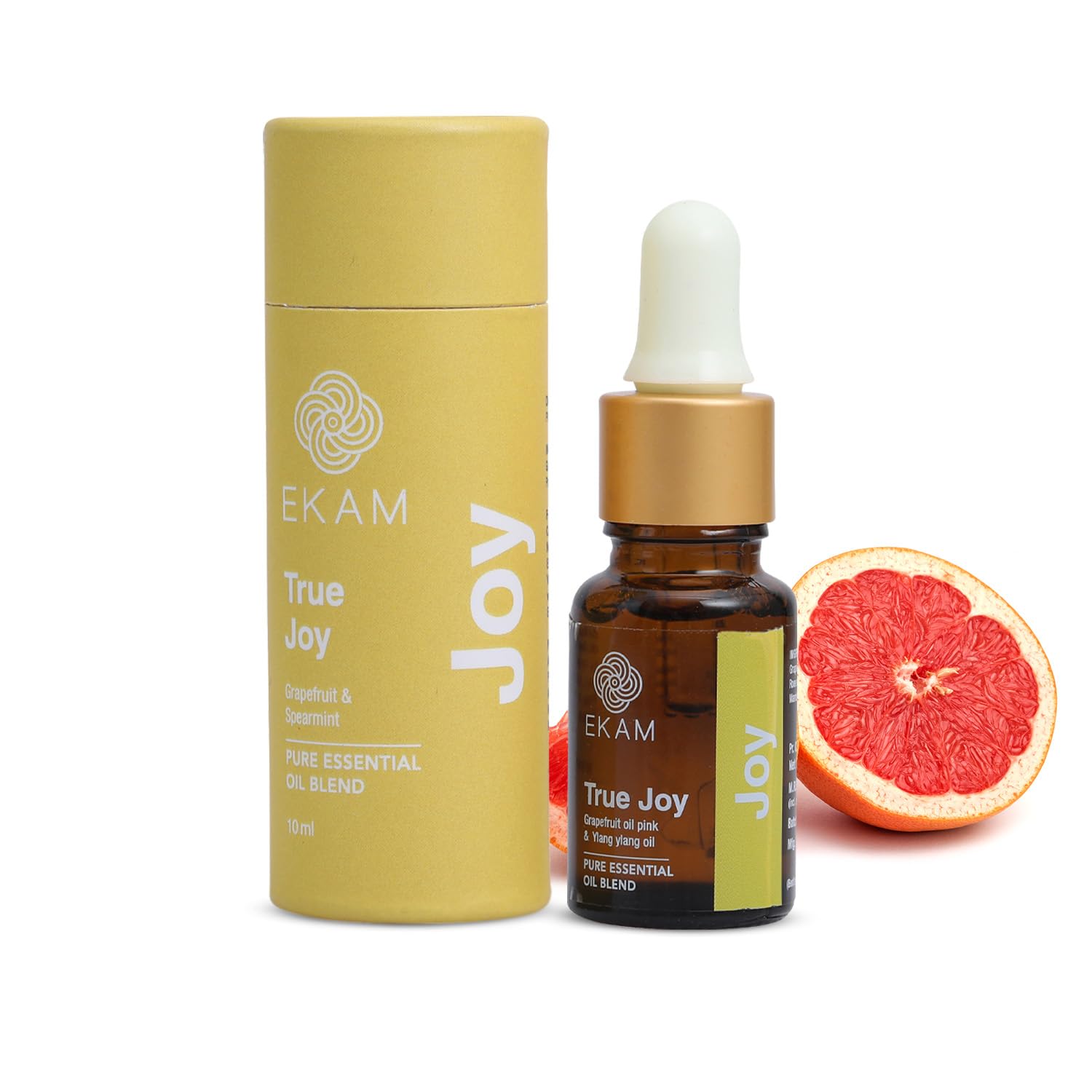 EKAM True Joy Pure Essential Oil Blend, 10ml - Natural Aromatherapy Oil for Stress Relief & Relaxation | Perfect for Diffusers, Massage, Yoga & Home Spa | Gift Set for Wellness Enthusiasts