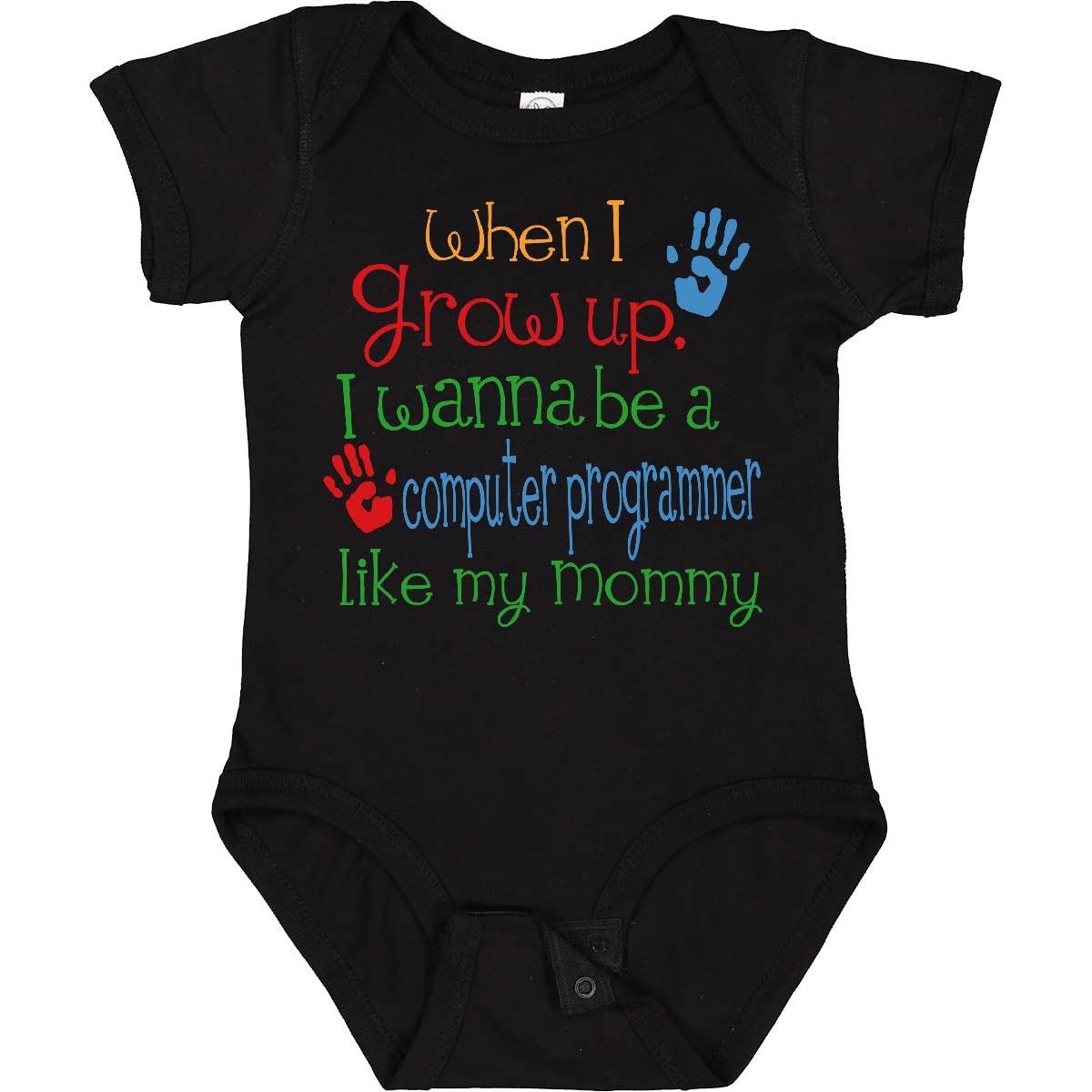 Inktastic Cute Computer Programmer Like Mommy Baby Bodysuit - Soft Cotton Onesie for Infants & Toddlers - Perfect Gift for Tech-Savvy Parents & Coding Enthusiasts (Newborn to 24 Months)