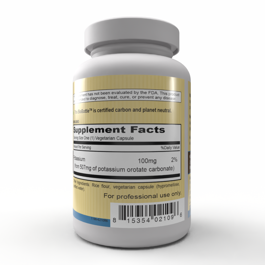 Potassium Orotate 100 Vegetarian Capsules - Highly Absorbable Potassium Supplement for Heart & Muscle Support | Essential Mineral for Athletes & Active Lifestyles