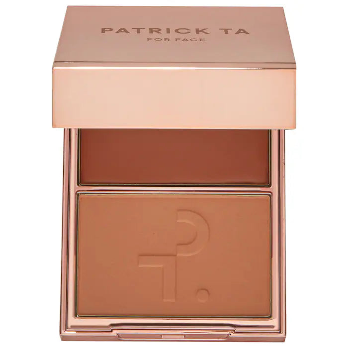 Patrick TA Major Headlines Double Take Duo Cream + Powder - Long-Lasting Blush & Highlighter Set for Day & Night Makeup | Perfect for Contouring & Glowing Skin