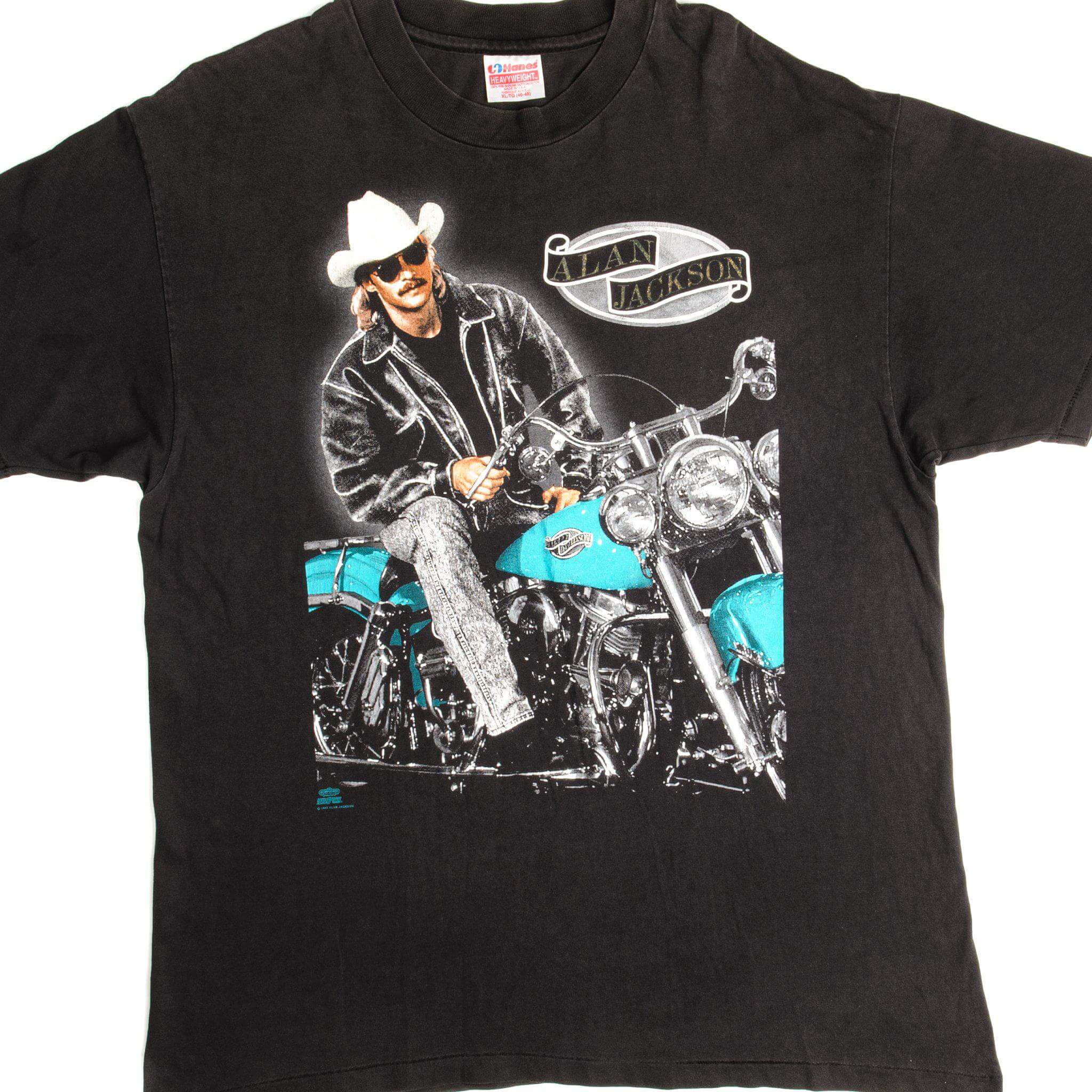 Vintage Alan Jackson 1992 Tour T-Shirt - Large Size, 100% Cotton, Made in USA - Perfect for Concerts, Country Music Fans & Retro Fashion Lovers