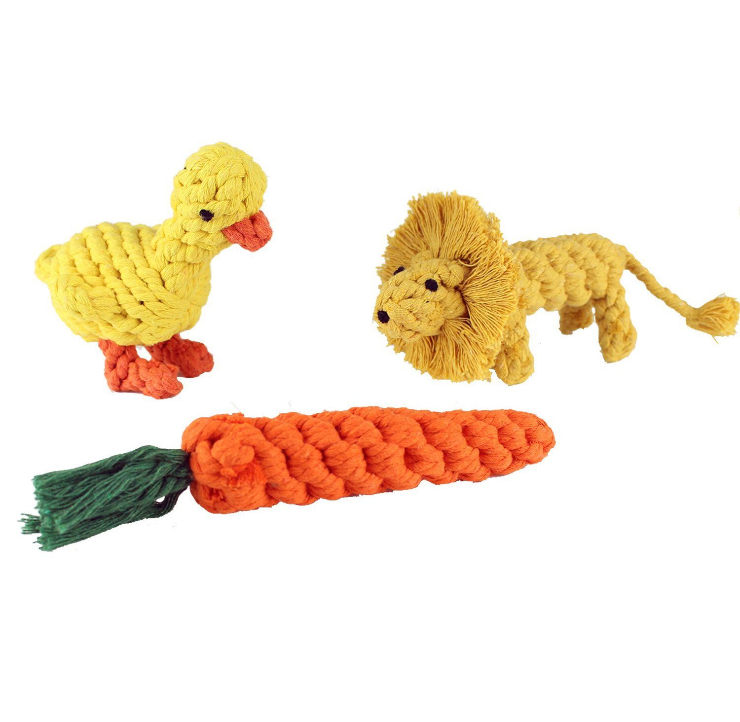 **3 Pack Non-Toxic Dog Rope Chew Toys for Small to Medium Dogs - Puppy Teeth Cleaning, Gum Massage, Stress Relief & Training - Durable Cotton Rope for Biting, Playing & Indoor/Outdoor Fun**