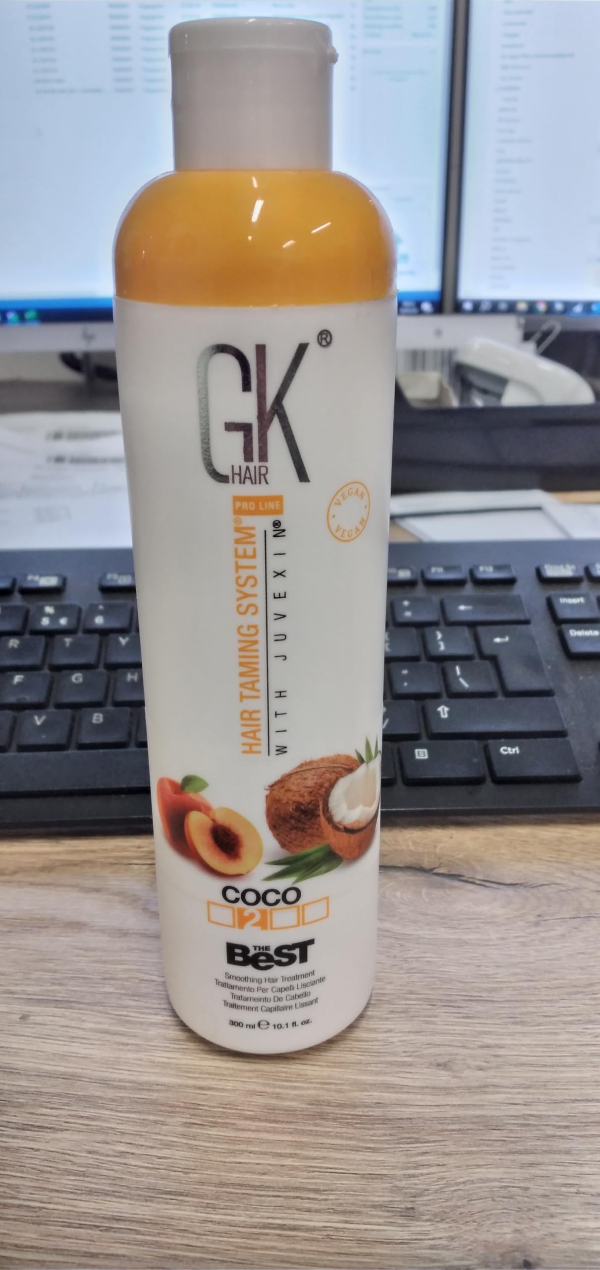 GK HAIR Global Keratin Smoothing Treatment (10.1 Fl Oz/300ml) - Brazilian Keratin Complex for Frizz-Free, Silky Smooth Hair | Professional Blowout & Straightening Solution for Salon-Quality Results at Home | Perfect for Damaged, Curly, or Unmanageable Hair