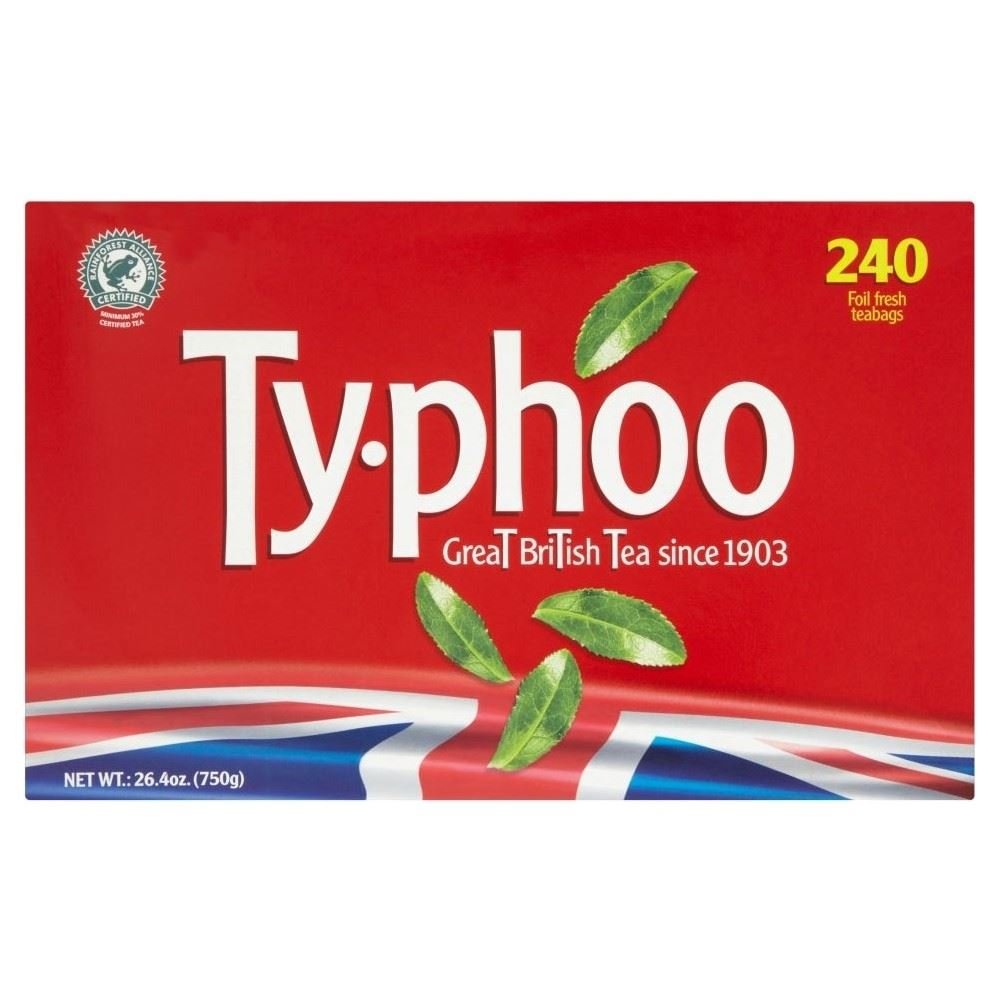 Typhoo Tea Bags - 240 Count (Pack of 6) | Premium Black Tea for Morning Boost, Afternoon Relaxation & Office Break | Perfect for Home, Office & Gifts