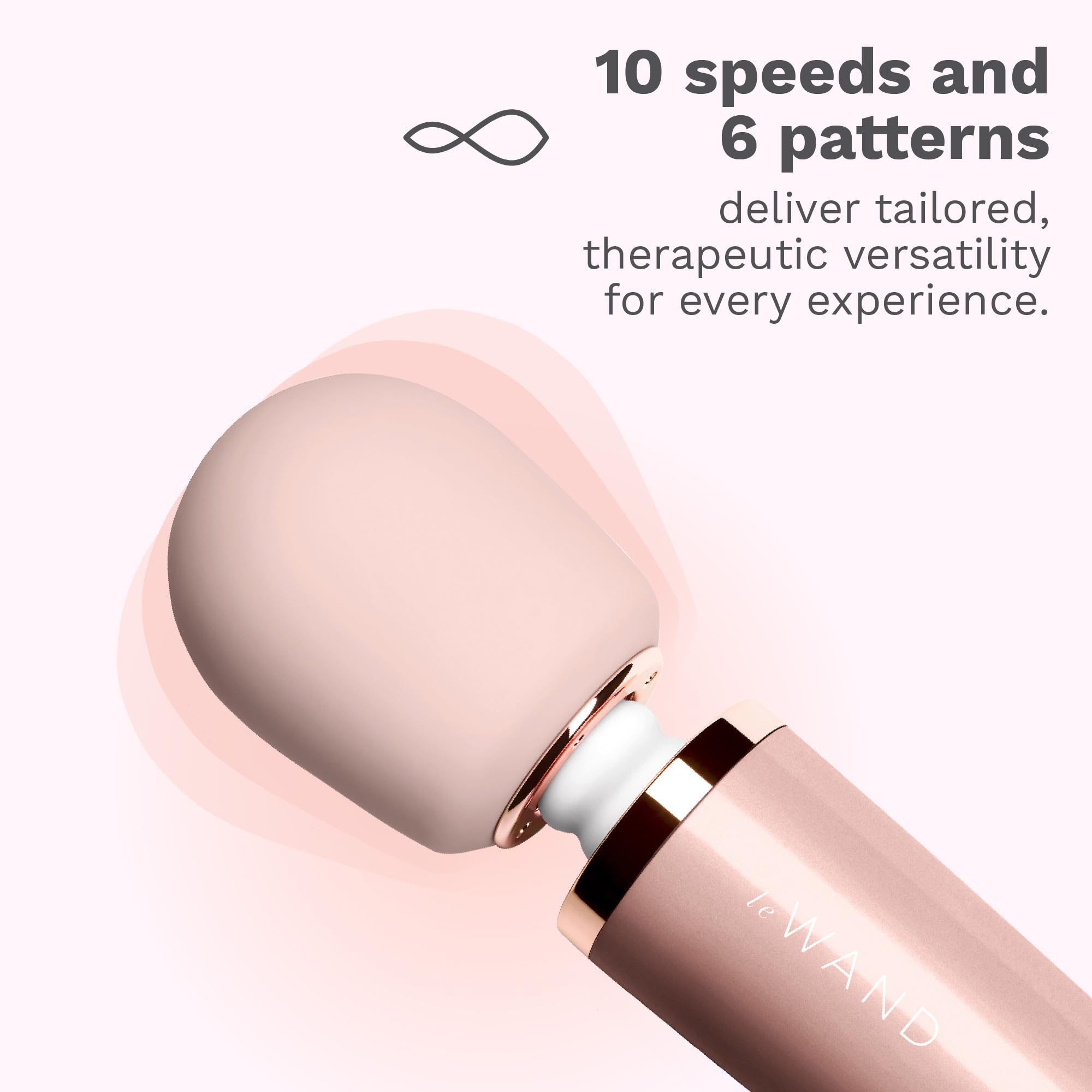 Le Wand Plug-In Rose Gold 33.5cm - Premium Rechargeable Personal Massager for Relaxation & Intimate Wellness | Perfect for Home Spa, Self-Care & Couples Use