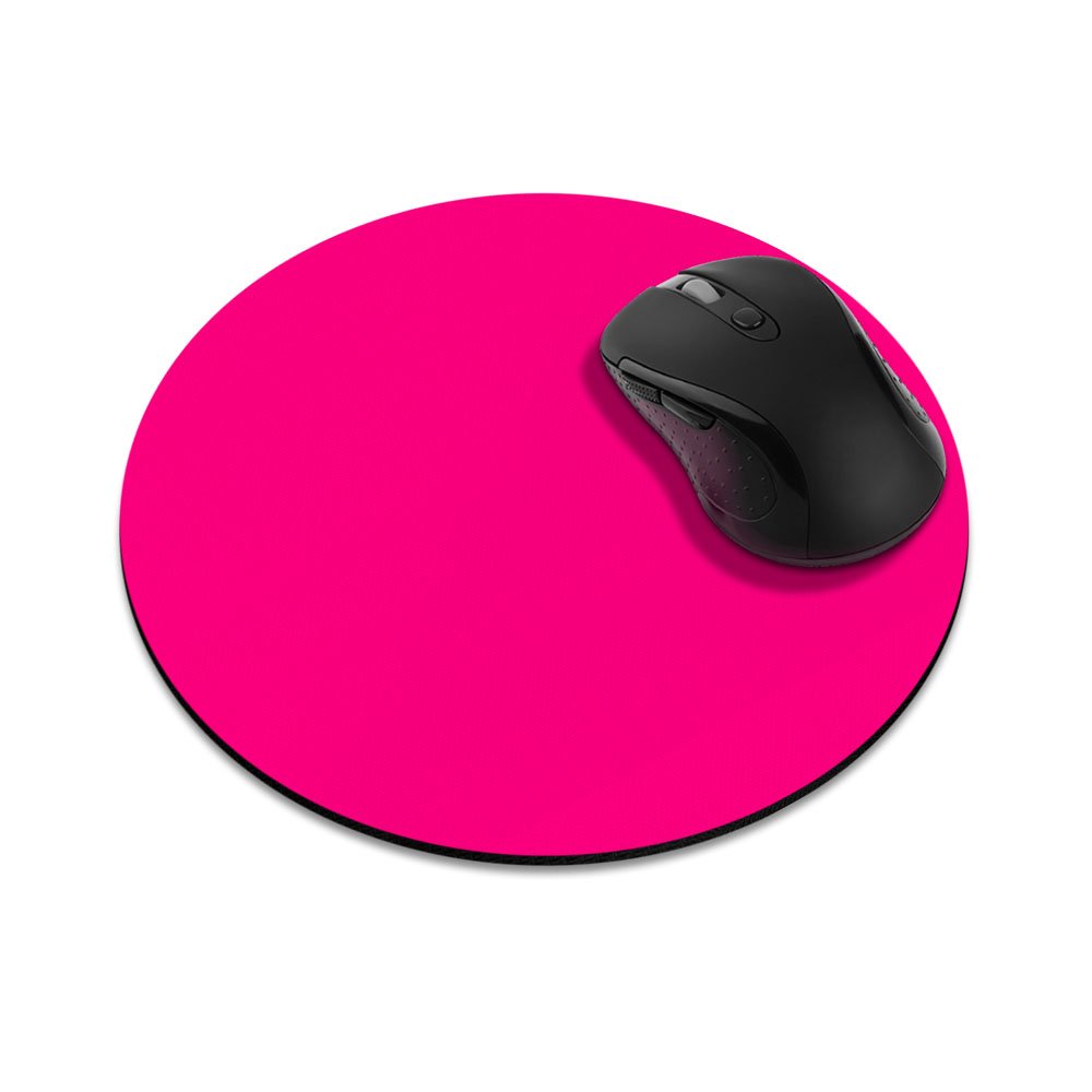 FINCIBO Non-Slip Round Mouse Pad - Hot Pink Gaming Mousepad for PC, Laptop & Office Desk | Smooth Tracking for Work & Gaming | Perfect for Home, Office & Computer Setup