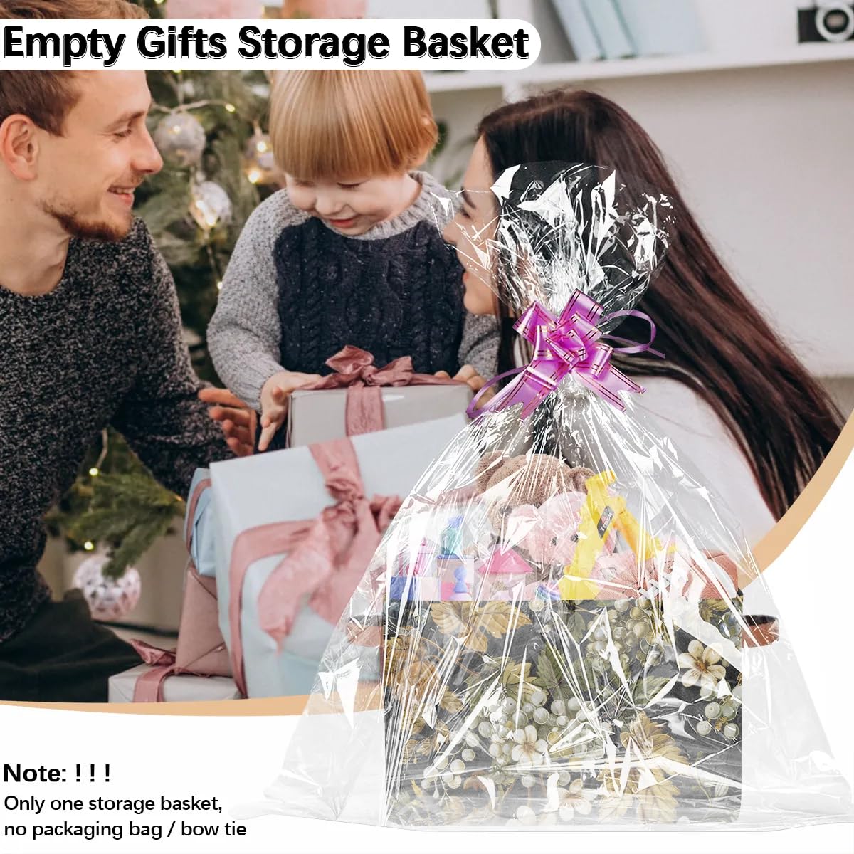 Large Fabric Storage Baskets with Handles - 2 Pack Collapsible Closet Organizers for Clothes, Toys & Home Organization | Grapes Print Decorative Shelving Bins for Bedroom, Nursery & Living Room Storage