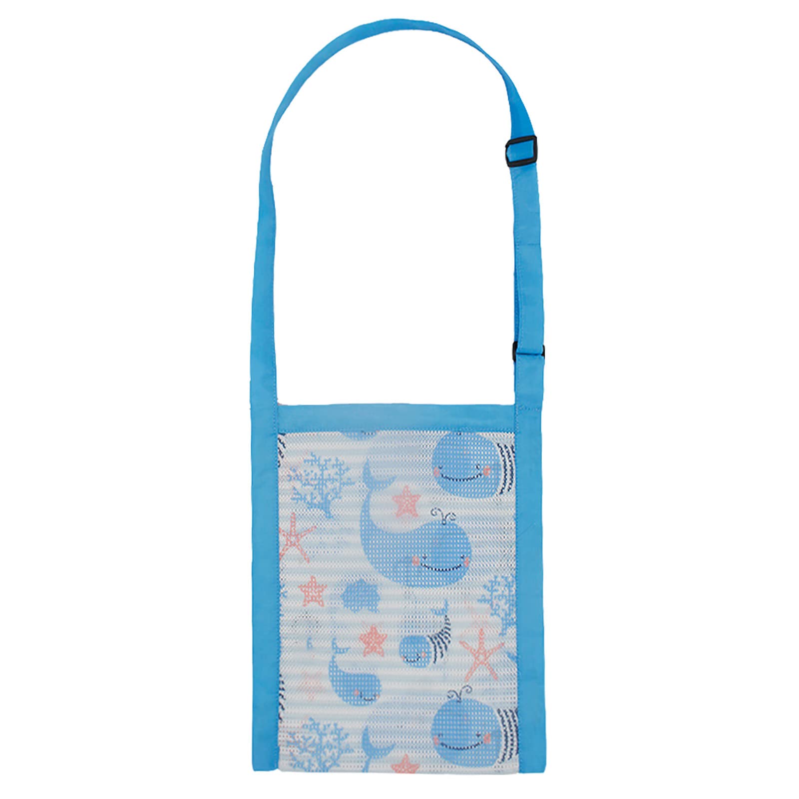 Zerlibeaful Printed 3-Shell Beach Net Kids Cute Messenger Bag - Travel Toy & Toiletry Organizer for Boys & Girls - Perfect for Beach Trips, School, and Family Vacations