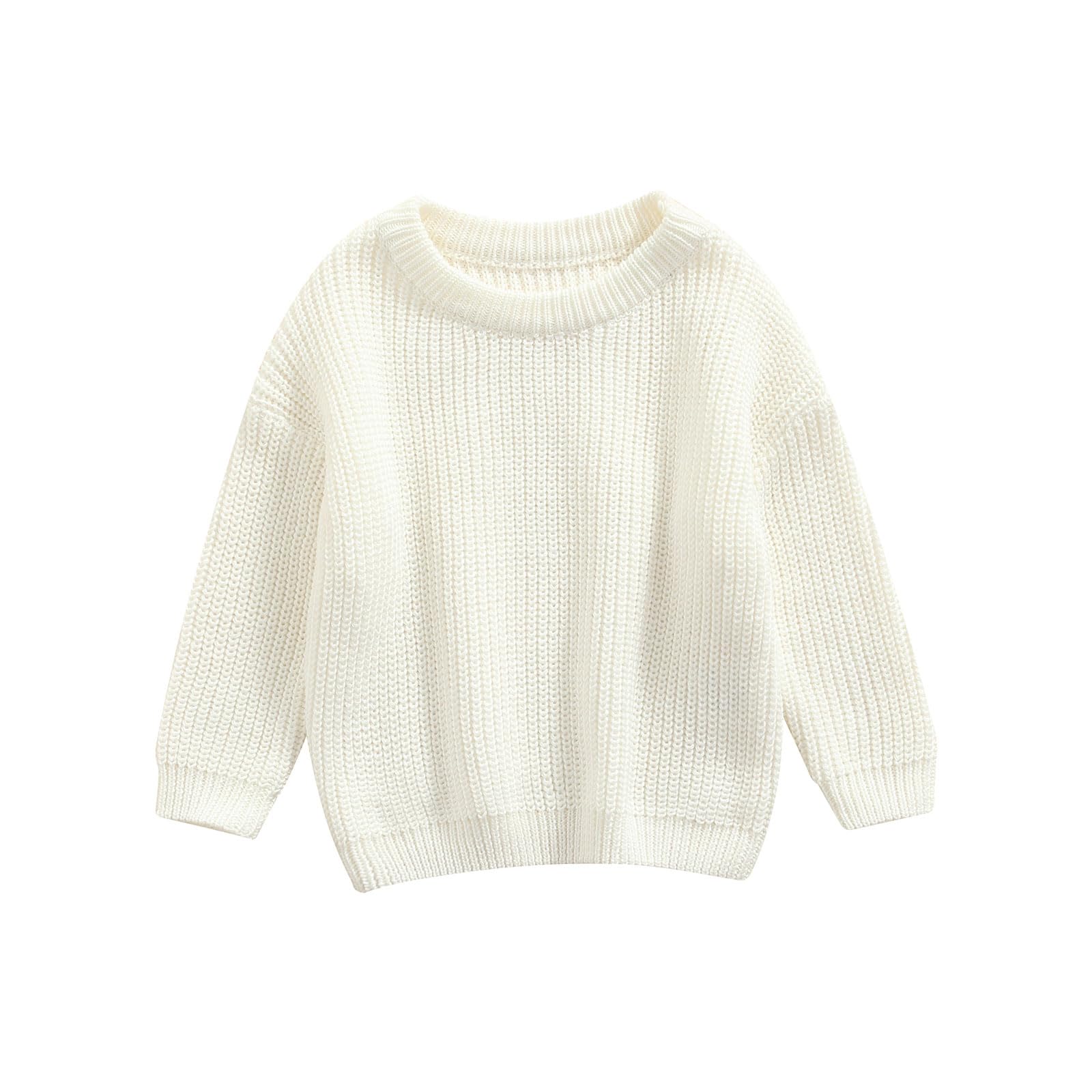 Warm Knitted Chunky Baby Sweater for Infant Toddler - Long Sleeve Cozy Winter Clothes for Boys & Girls | Perfect for Fall & Winter Outings, Family Photos, and Holiday Gatherings