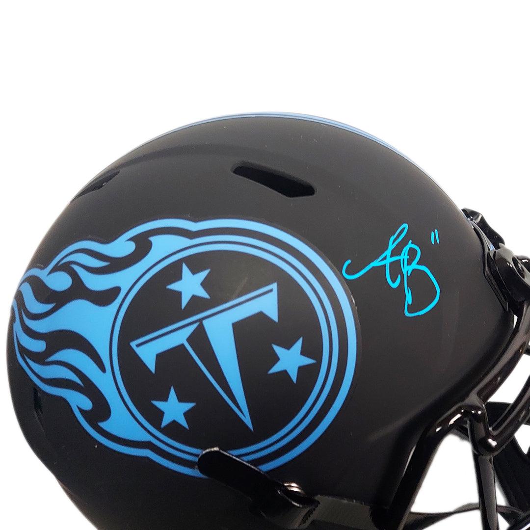 AJ Brown Autographed Tennessee Titans Eclipse Speed Full Size Replica Football Helmet - Beckett Certified - Perfect for Collectors, Fans, and Sports Memorabilia Displays