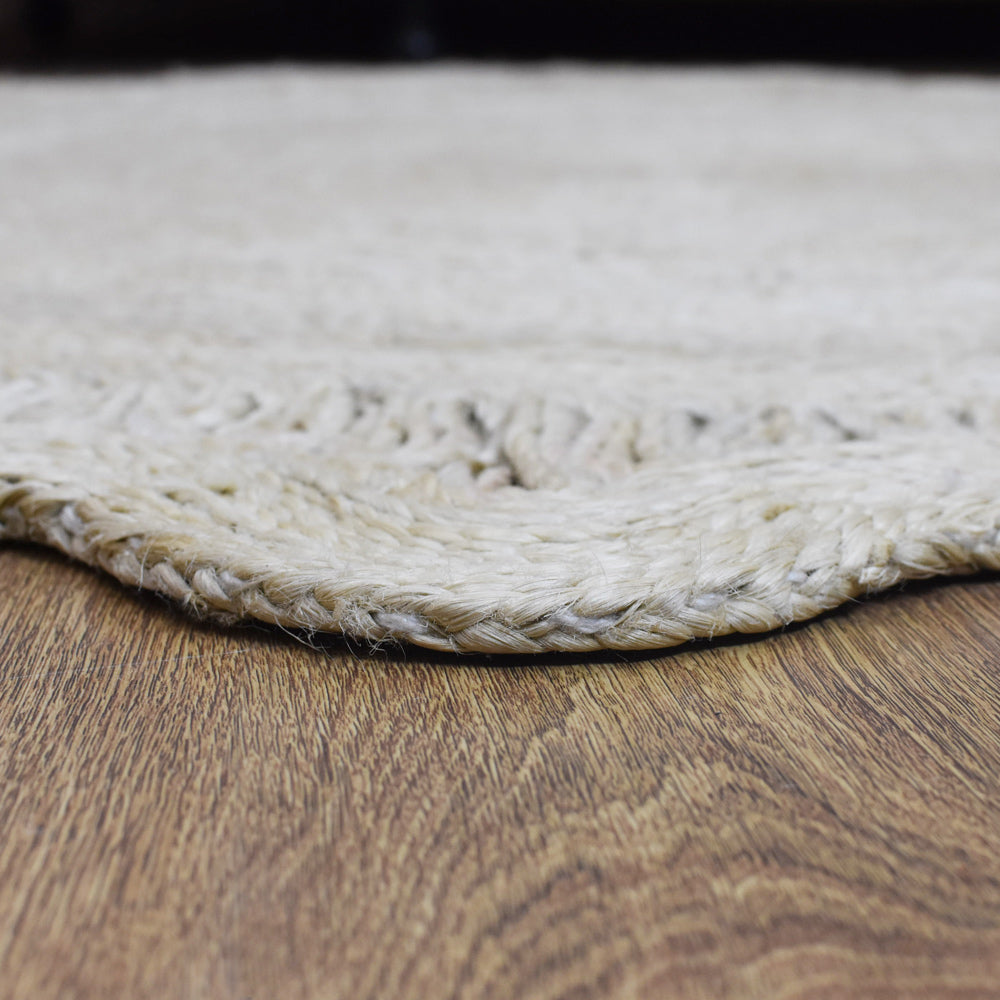 Exoticara Handwoven Jute Braided Rug - Natural Fiber Floor Mat for Boho Living Room, Bedroom & Outdoor Decor - Eco-Friendly Home Accent for Farmhouse, Coastal & Bohemian Style