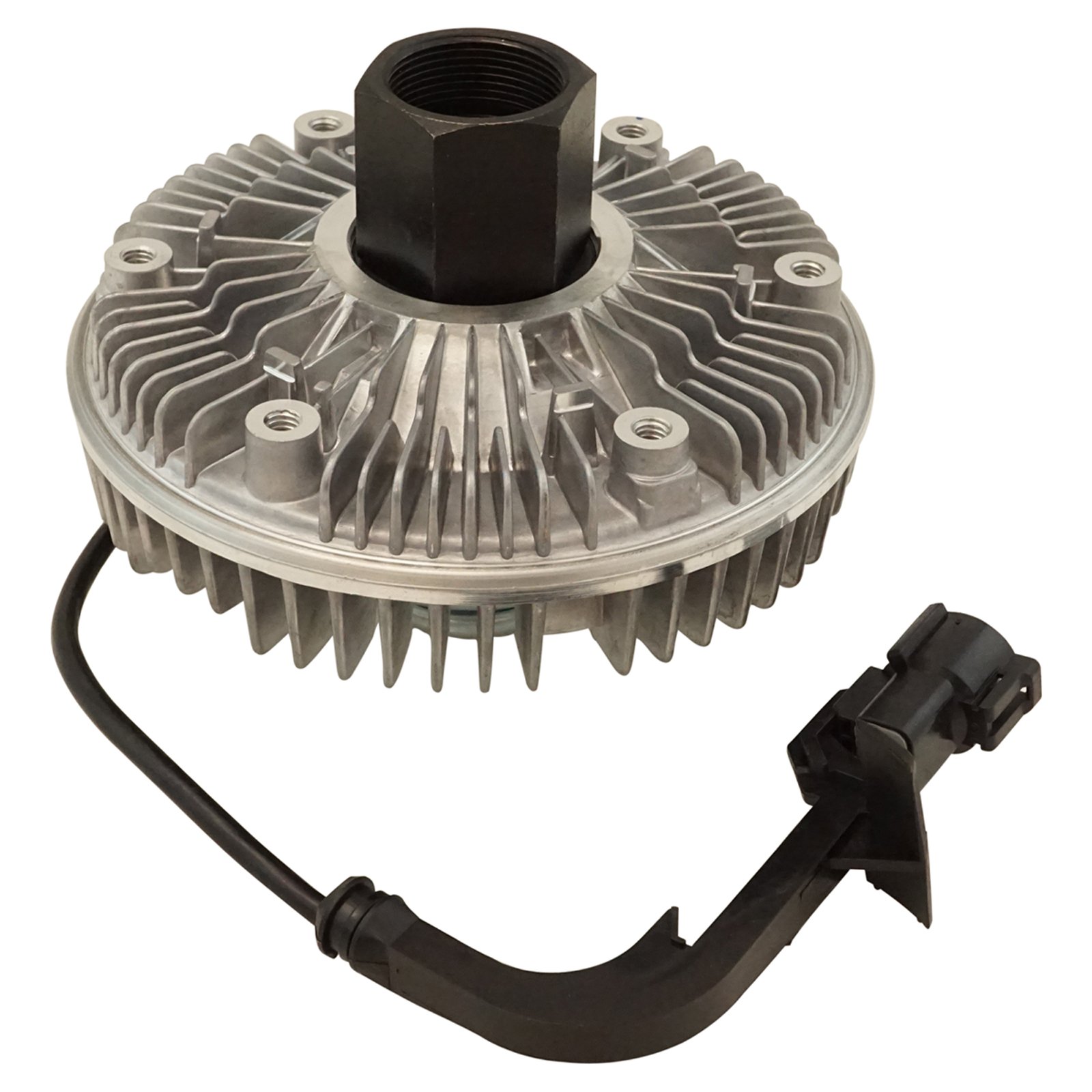 TRQ Electric Radiator Cooling Fan Clutch Replacement for Ford Super Duty Power Stroke 6.0L V8 Diesel Engine - Perfect for Off-Roading, Towing & Heavy-Duty Performance