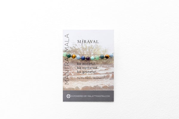 Miraval Gemstone Bracelet by Mala & Mantra - Healing Crystal Energy Bracelet for Women, Natural Stone Beaded Wristband for Meditation, Yoga, Chakra Balancing & Positive Energy (Great Gift for Spiritual Healing & Wellness)