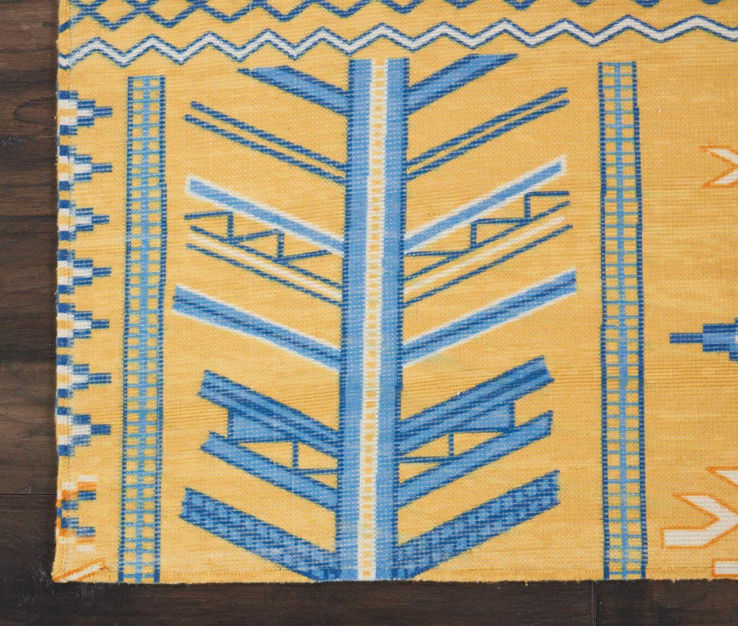 Nourison Madera Tribal Saffron 8x10 Area Rug - Easy Cleaning, Non-Shedding, Stain Resistant - Perfect for Living Room, Bedroom, Dining Room & Kitchen Decor | Boho Chic Home Accent