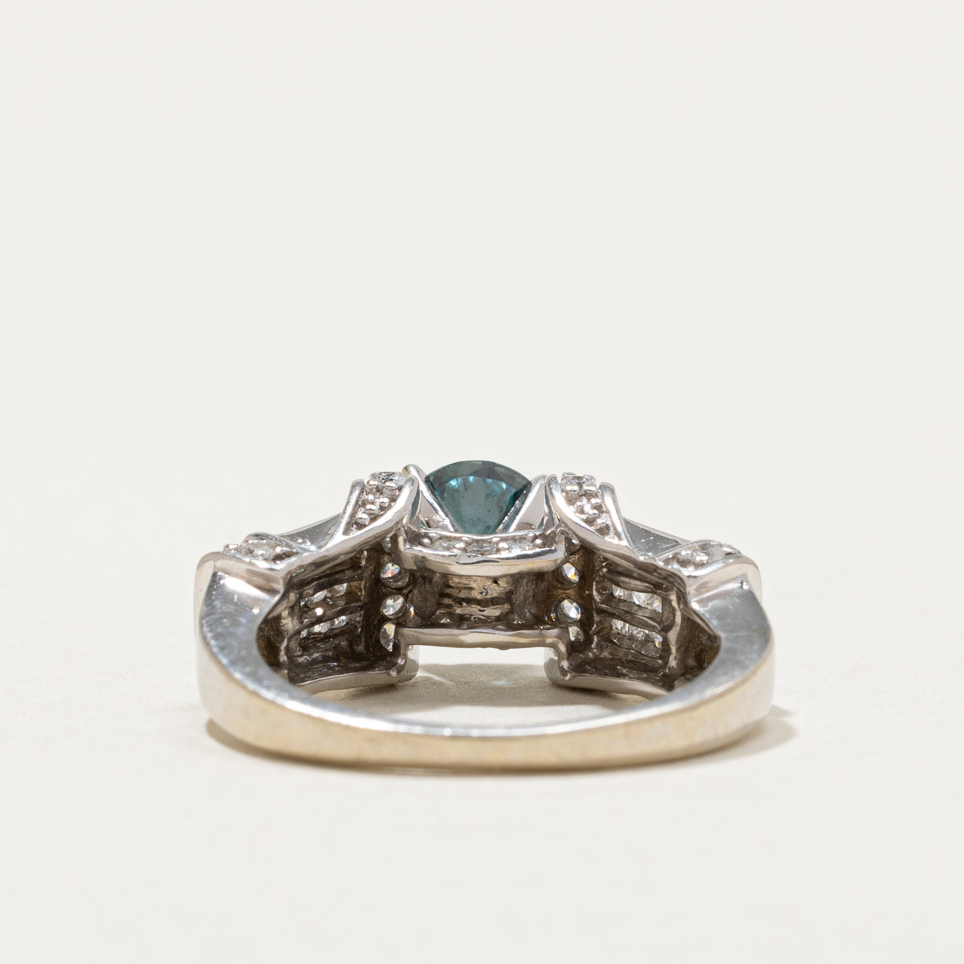 1.38ctw Blue Diamond Engagement Ring for Women - Size 4.75 | Elegant Wedding Band, Promise Ring & Anniversary Gift | Perfect for Proposals, Bridal Jewelry & Special Occasions