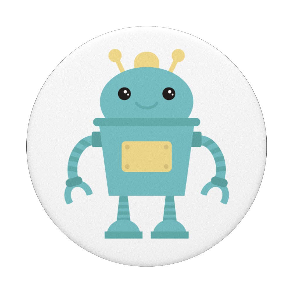 Adorable Blue and Yellow Robot Toy on White Background - Perfect for Kids' Playtime, Birthday Gifts & STEM Learning Activities