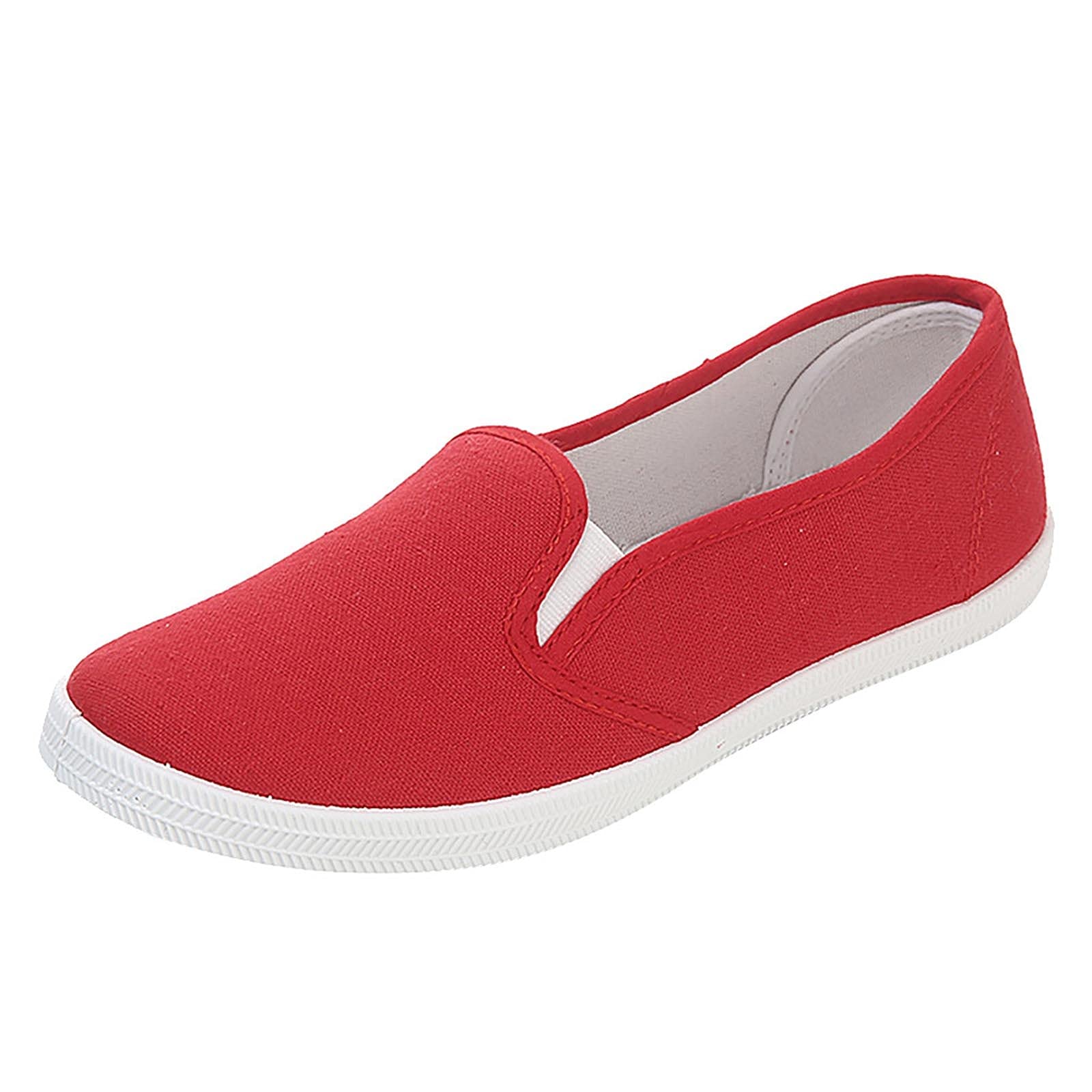 Women's Casual Sneakers - Fashionable Canvas Flat Loafers for Everyday Wear | Comfortable & Versatile Shoes for Walking, Work & Outfits