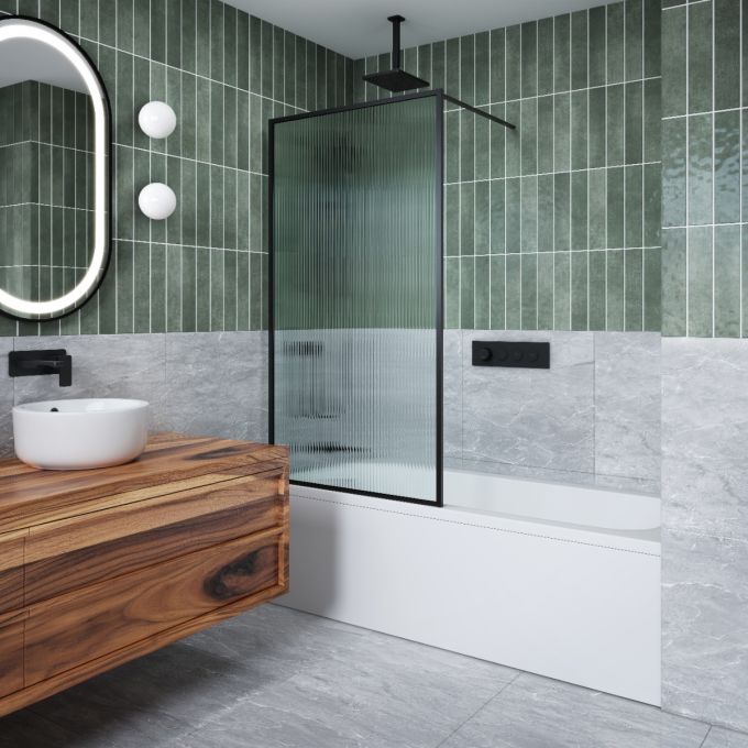 KALIA MOROKA TB3 Shower System with Push Button Valve & Wall Arm - Modern Bathroom Upgrade for Luxury Spa Experience at Home