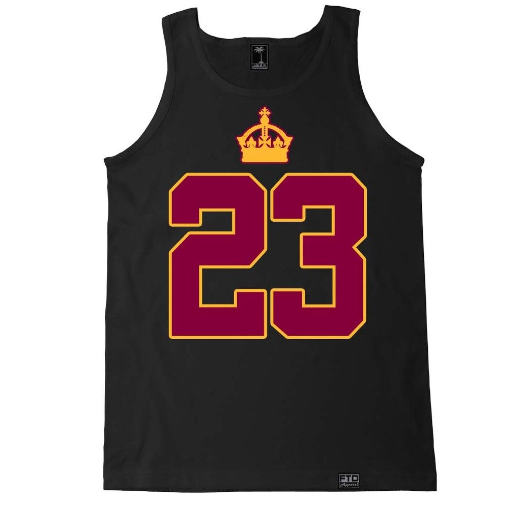 FTD Apparel Men's 23 King Sleeveless Muscle Tank Top - Gym Workout, Running & Summer Casual Wear for Men