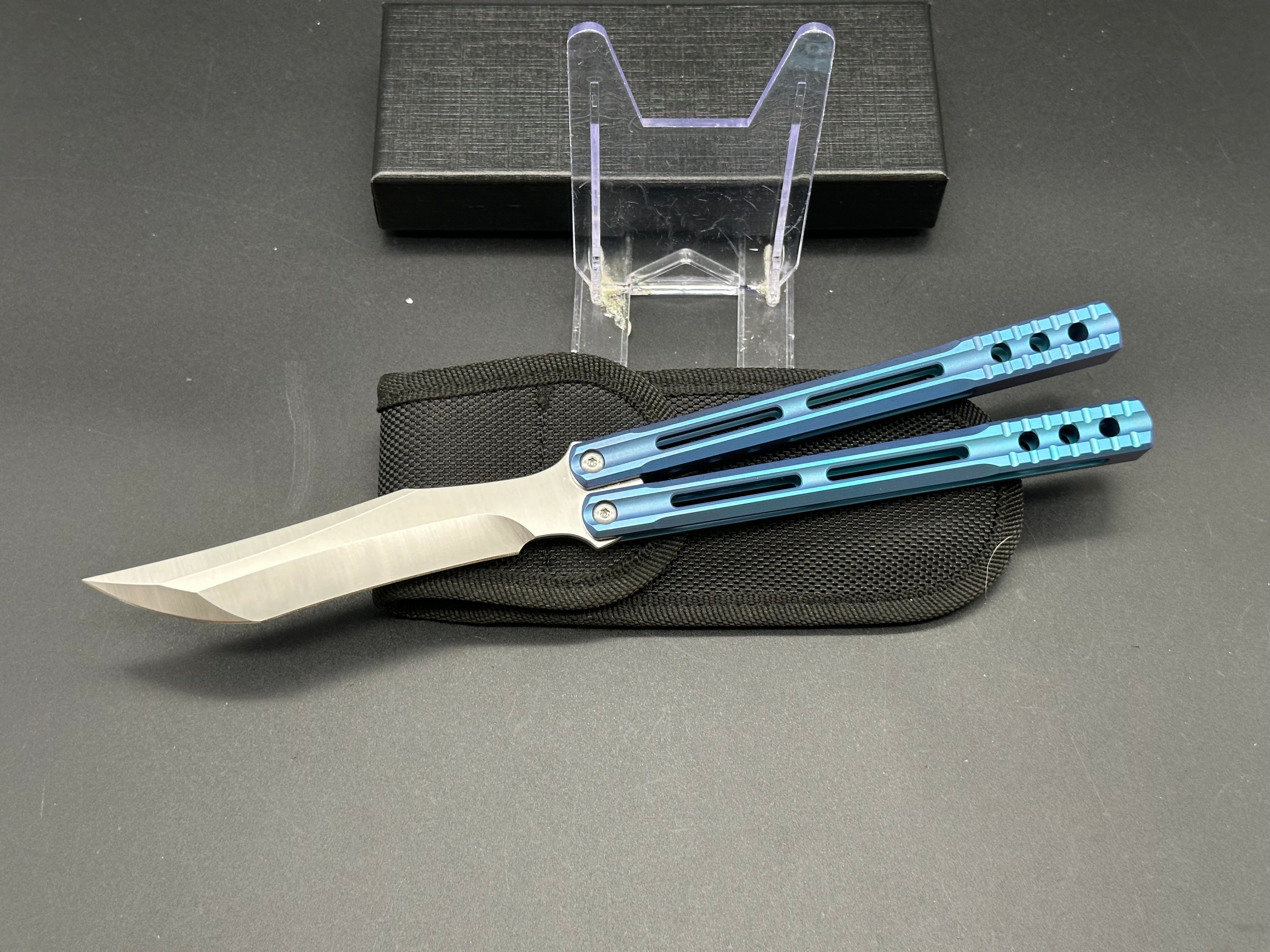 TheOne JK Orca Killer Whale Knife - Titanium Alloy Handle & Stainless Steel Blade - Perfect for Outdoor Camping, Hunting, and Survival Gear