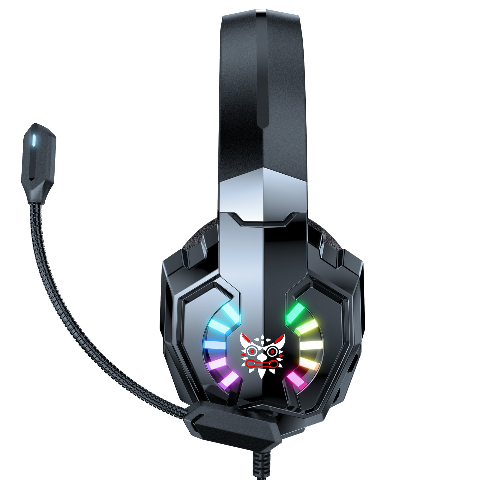 ONIKUMA X32 Wired Gaming Headset with Noise-Canceling Mic, RGB LED Lights & Comfortable Ear Cushions - Perfect for PC, PS4, Xbox Gaming & Online Chat