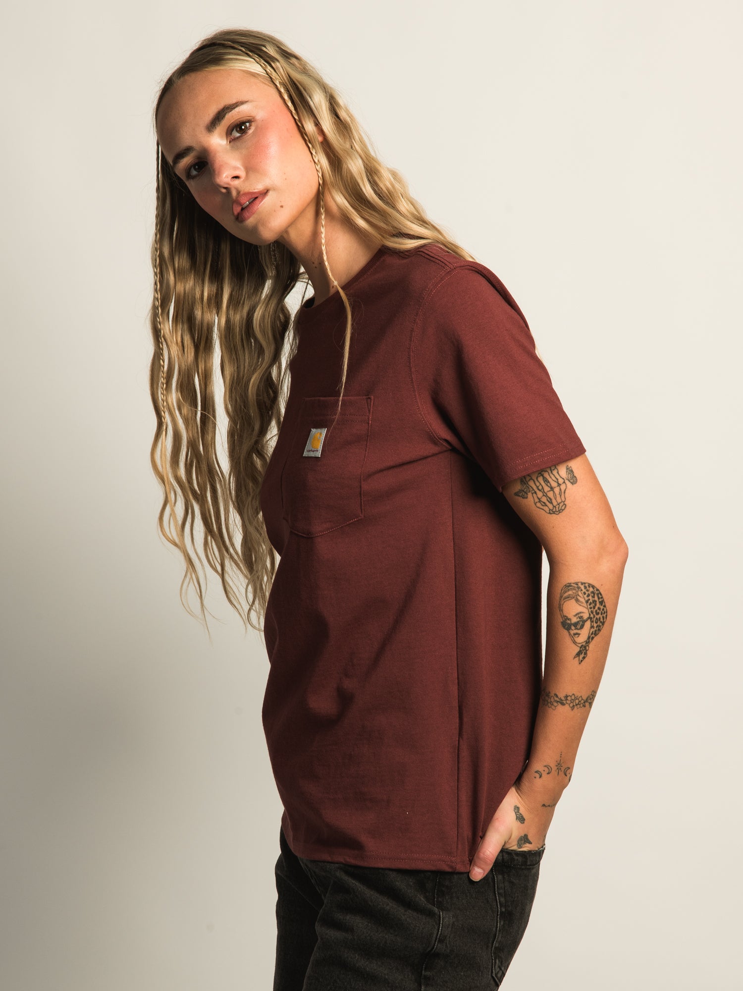 Carhartt Workwear Pocket T-Shirt for Men - Durable Cotton Tee with Chest Pocket | Perfect for Work, Construction, and Outdoor Activities