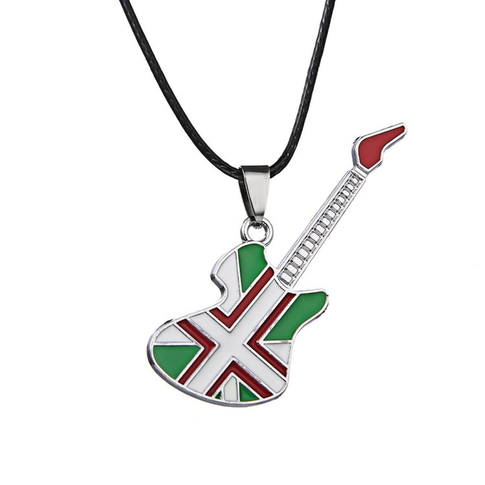 Personalized Stainless Steel Guitar Pendant Necklace for Couples - Romantic Music Lover Jewelry Gift with Gold Chain - Perfect for Anniversaries, Valentine's Day & Music-Themed Events