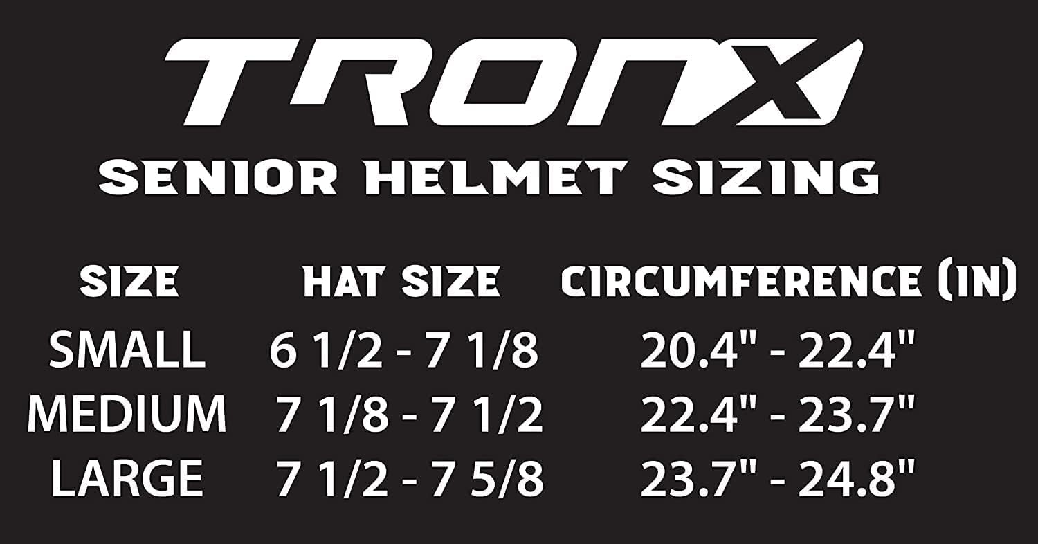 TronX Comp Ice Hockey Helmet with Cage - Certified Protective Gear for Hockey & Rodeo Bull Riding - Perfect for Ice Skating, Youth Sports & Extreme Riding Safety