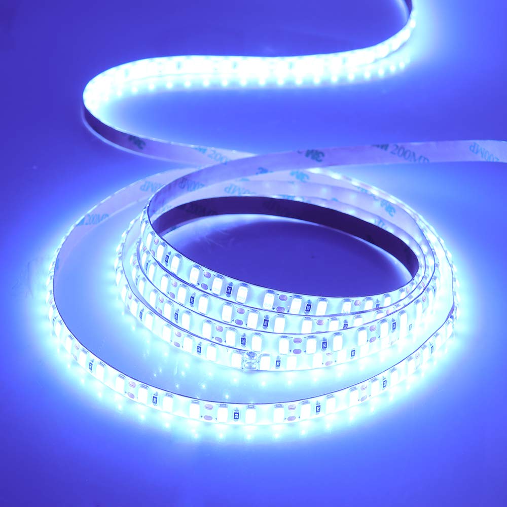 XUNATA 16.4FT LED Strip Lights Daylight White 6000K, 12V Non-Waterproof Flexible Light Strips with 600 SMD 5630 LEDs - 2X Brighter Than 5050 LED Tape - Perfect for Home Kitchen, Bedroom, and Office Lighting