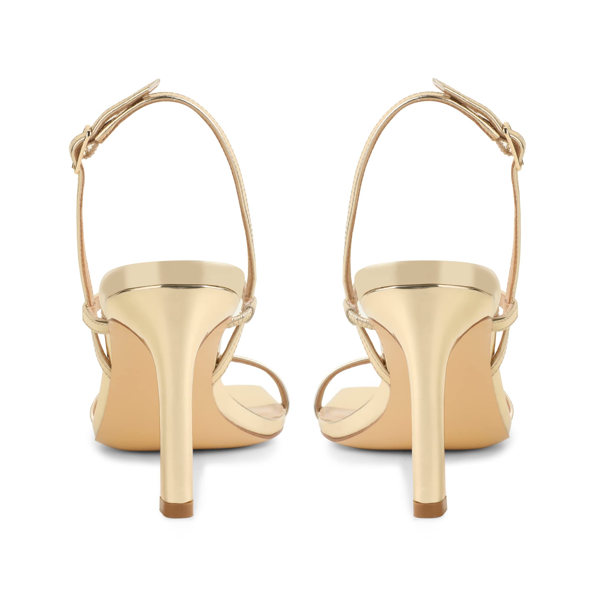 Modatope Women's Strappy High Heel Sandals with Ankle Strap - Open Toe Summer Dress Sandals for Weddings, Parties & Date Nights