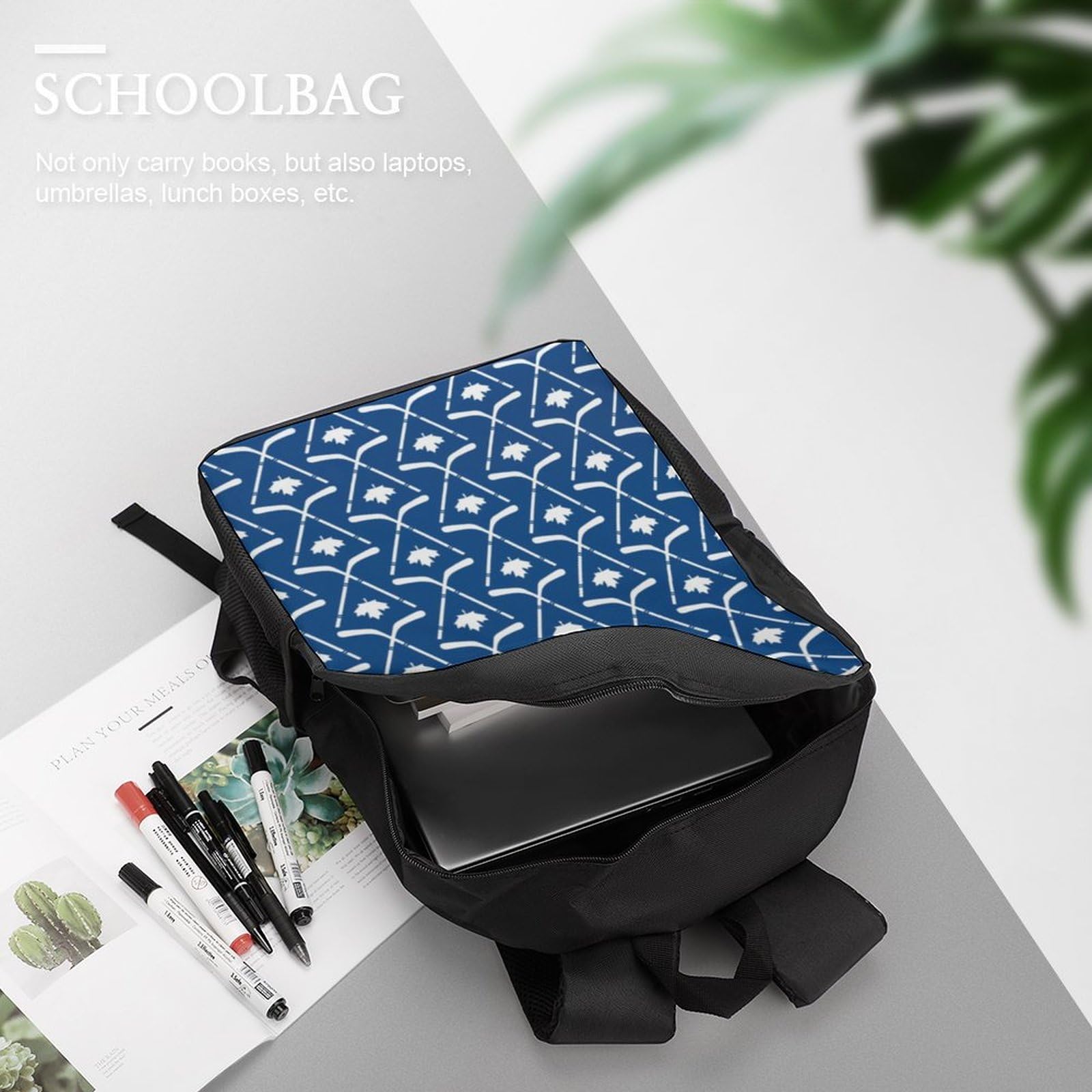 Toronto Fashion Backpack - DIY Customizable Casual Lightweight Laptop Backpack for School, Work & Travel | Water-Resistant & Durable Design