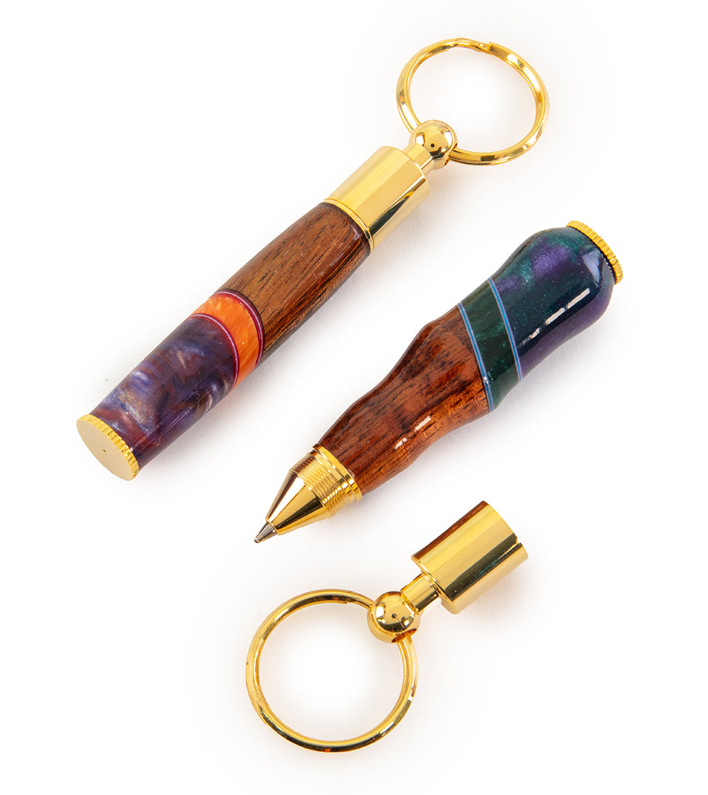 Premium Koa Wood Pen Key Ring - Handcrafted by Dale Dennison - Unique Gift for Men & Women - Perfect for Office, Travel & Everyday Carry (Multiple Colors Available)