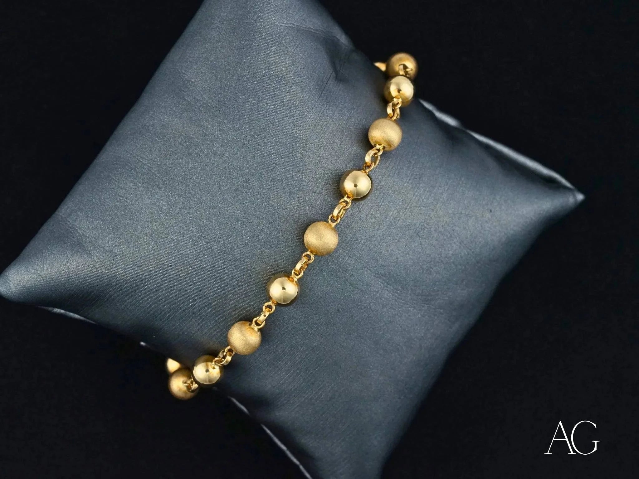 18K Solid Gold Bracelet with Spring Ring Clasp - Elegant & Durable Jewelry for Women, Perfect for Weddings, Parties & Everyday Wear