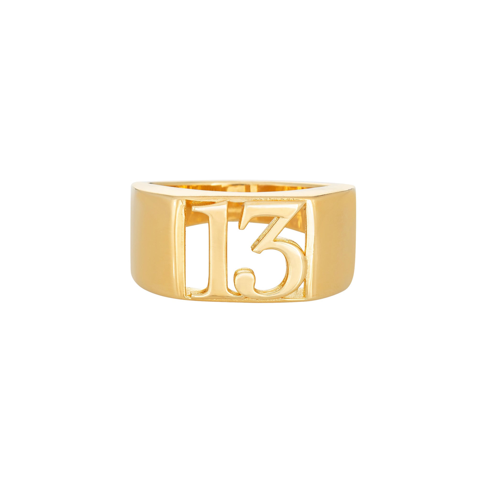 Lucky 13 Ring for Women - Sterling Silver Adjustable Band Ring with Number 13 Design - Perfect for Everyday Wear, Gifts, and Special Occasions