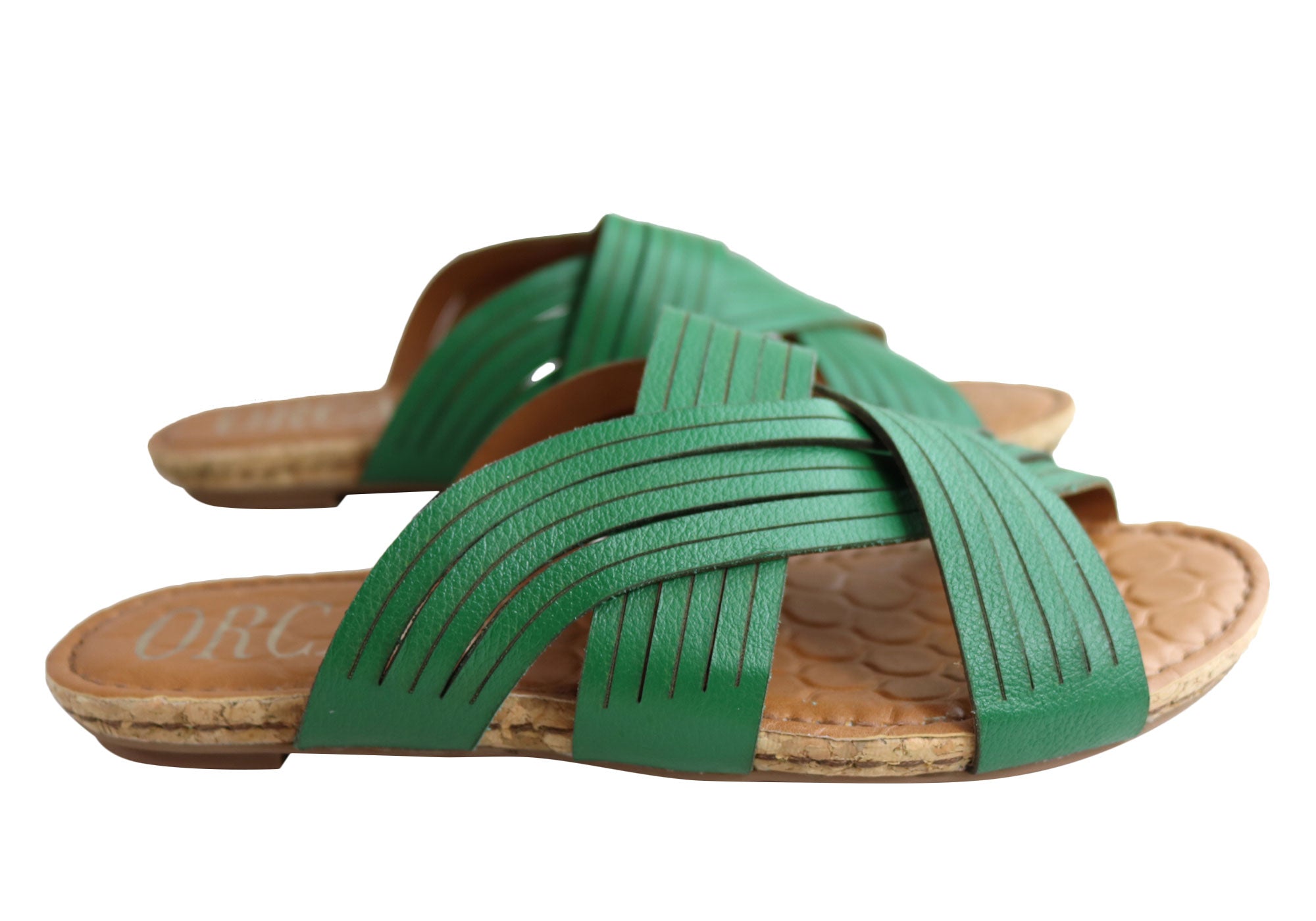 Orcade Carly Women's Comfortable Leather Slides Sandals - Handmade in Brazil - Perfect for Beach, Pool & Summer Vacations