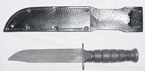 USMC Combat Knife - Tactical Survival Knife with Sheath | High Carbon Steel Blade for Outdoor Camping, Hunting & Military Use | Moore Militaria