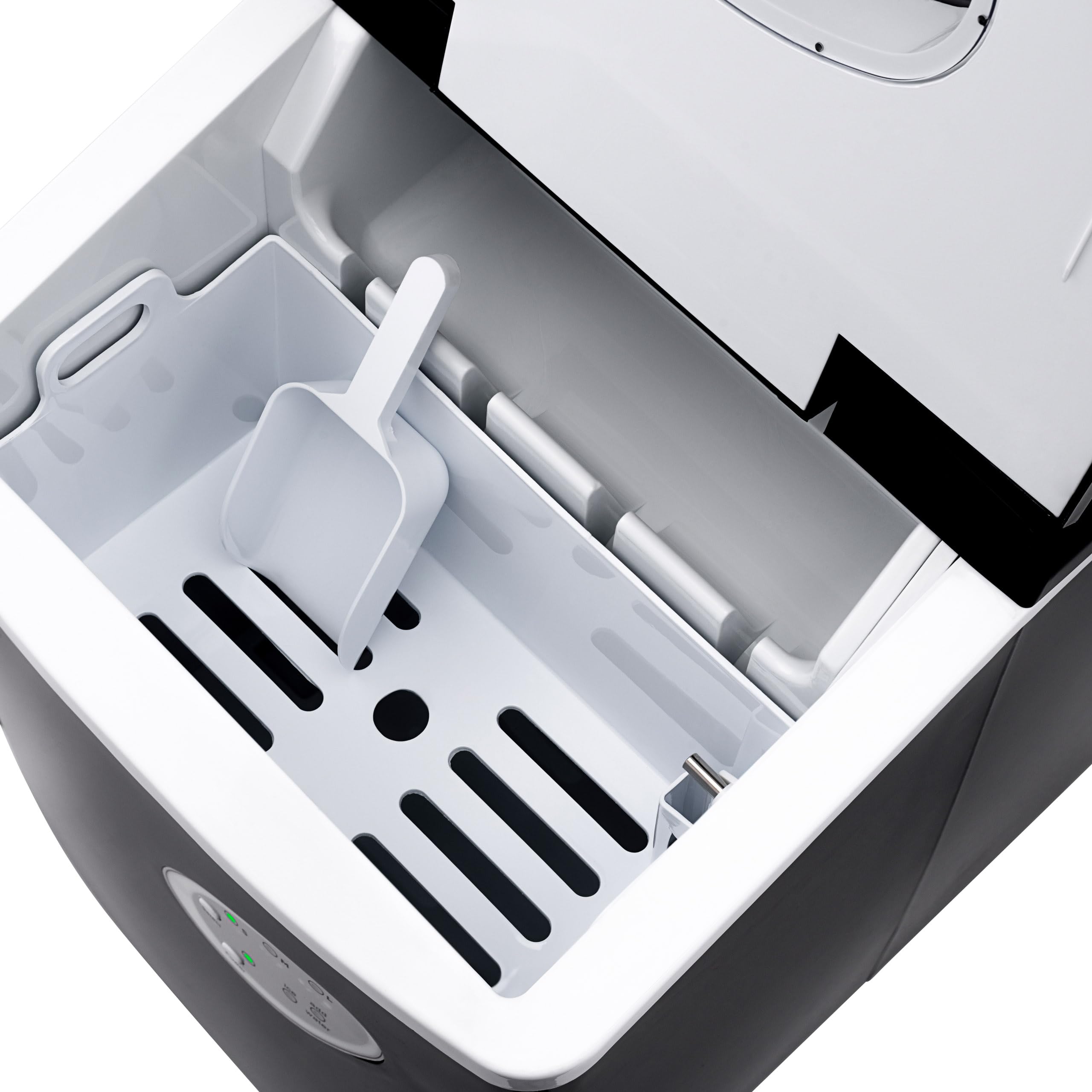 NewAir Black Countertop Ice Maker Machine - Compact Automatic Ice Cube Maker, Makes 28 lbs in 24 Hours, Ready in 6 Minutes - Perfect for Home, Kitchen, Office, Bar, Parties & Outdoor Events