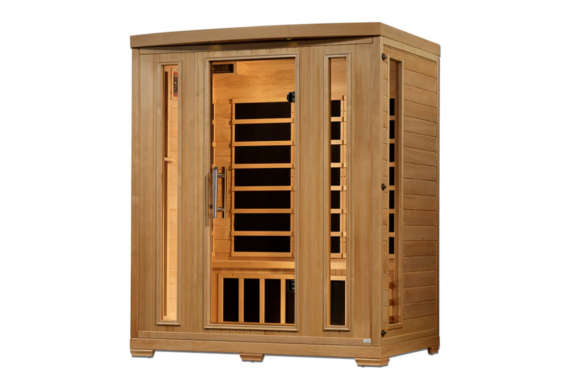 Pro 6 Melanie 3-Person Low EMF Far Infrared Sauna for Home Spa Therapy & Detox | Perfect for Relaxation, Pain Relief & Wellness