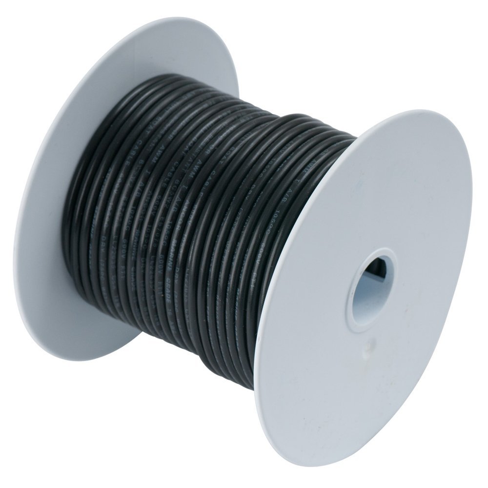 Ancor 2/0 AWG Marine Battery Cable - Tinned Copper Wire for Boats, RVs & Solar Systems - 25ft Black (5039) - Perfect for Marine Electrical Systems, Automotive Wiring & Off-Grid Power Applications