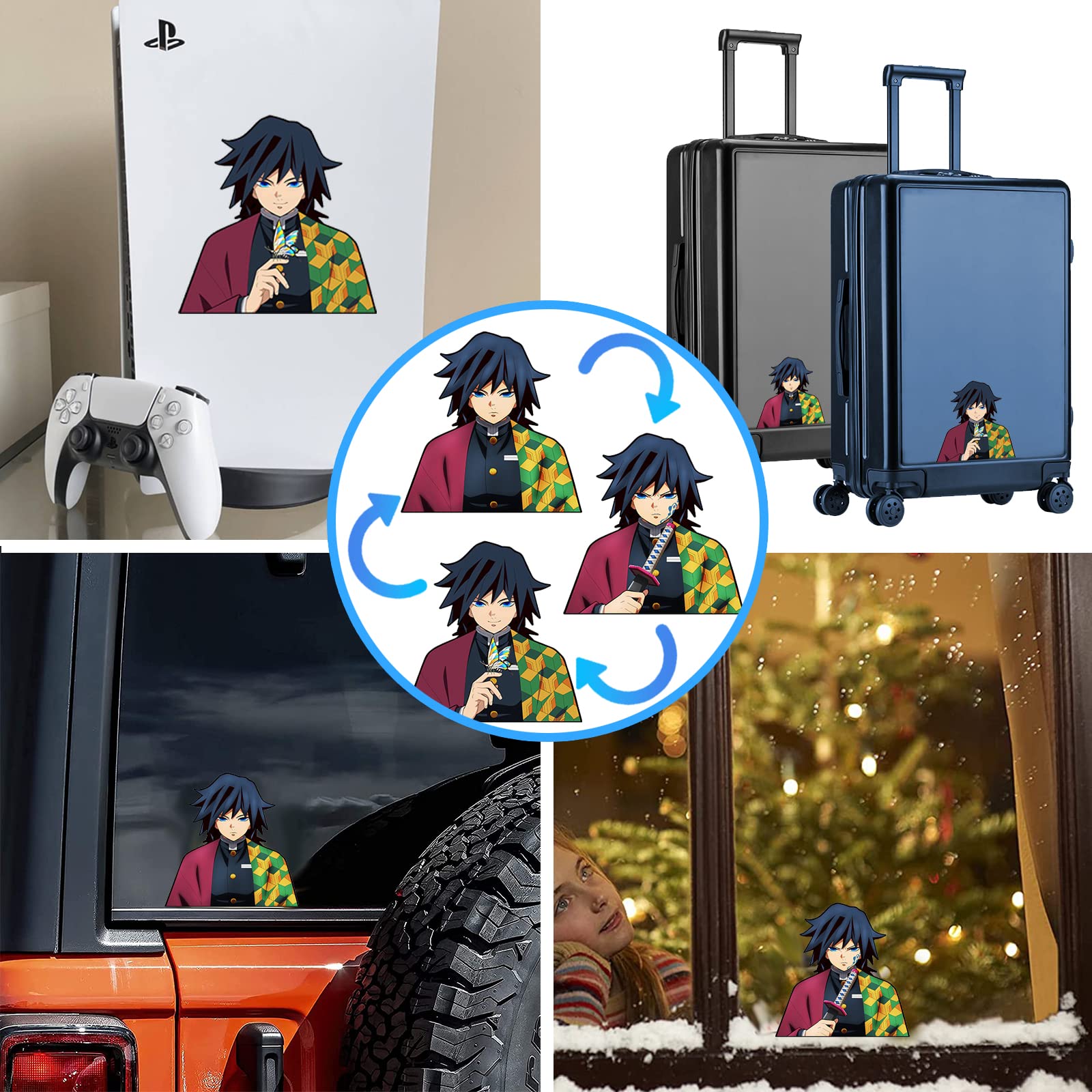 3D Motion Anime Stickers - Waterproof Vinyl Decals for Cars, Laptops, Skateboards & Wall Decor - Japanese Manga Style Cool Stickers - Perfect for Kids Gifts & Anime Fans Collection (Great for Personalizing Vehicles, Tech Devices & Room Decor)
