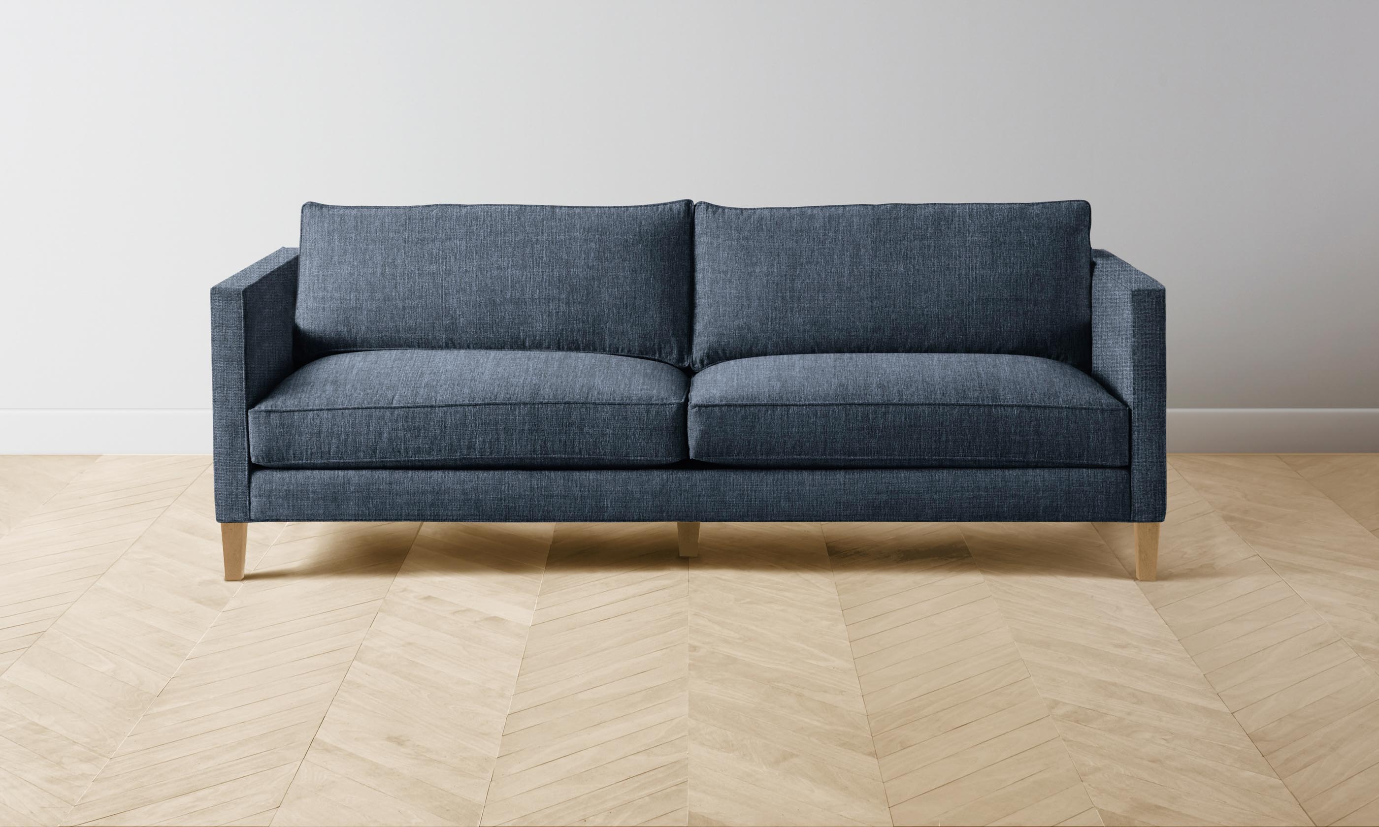 Crosby Sectional Sofa - Performance Tweed Denim Upholstery for Living Room, Family Room & Lounge Areas