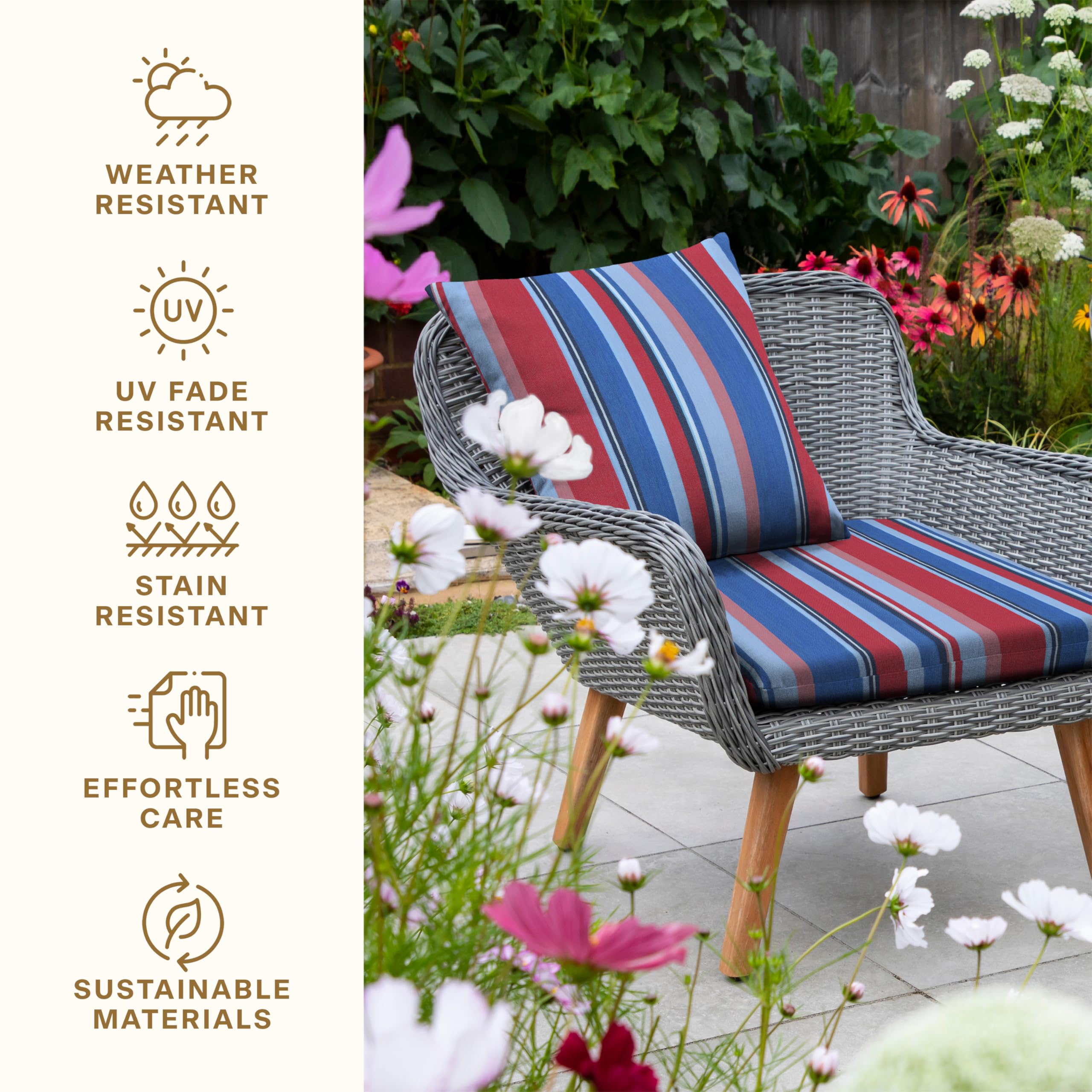 Premium Honeycomb Outdoor Universal Seat Cushion Set - 18