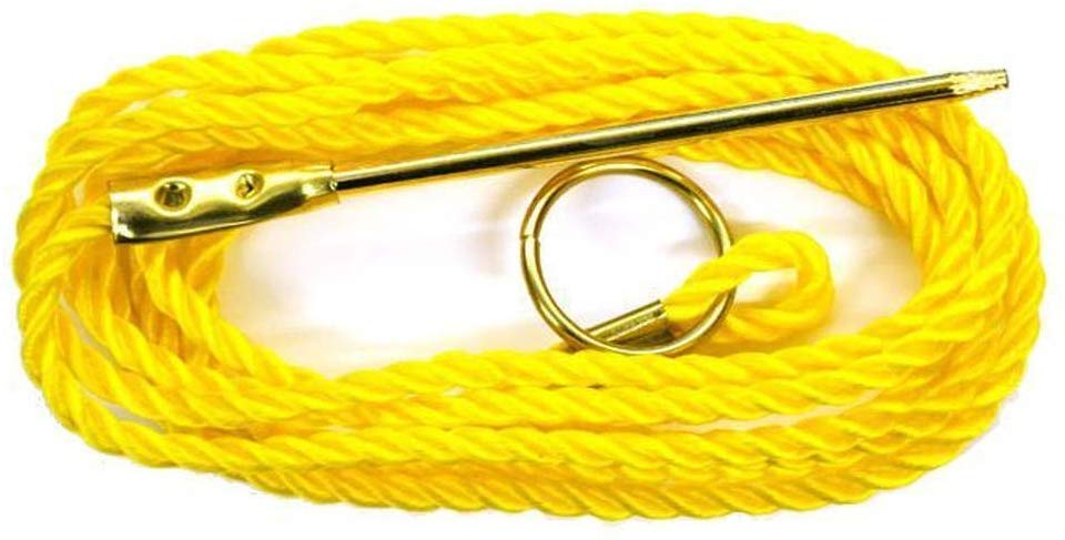 Eagle Claw 04300 004 7' Heavy Duty Poly Stringer Fishing Line - Strong Saltwater & Freshwater Rope for Catch Storage, Boat Fishing, and Outdoor Angling