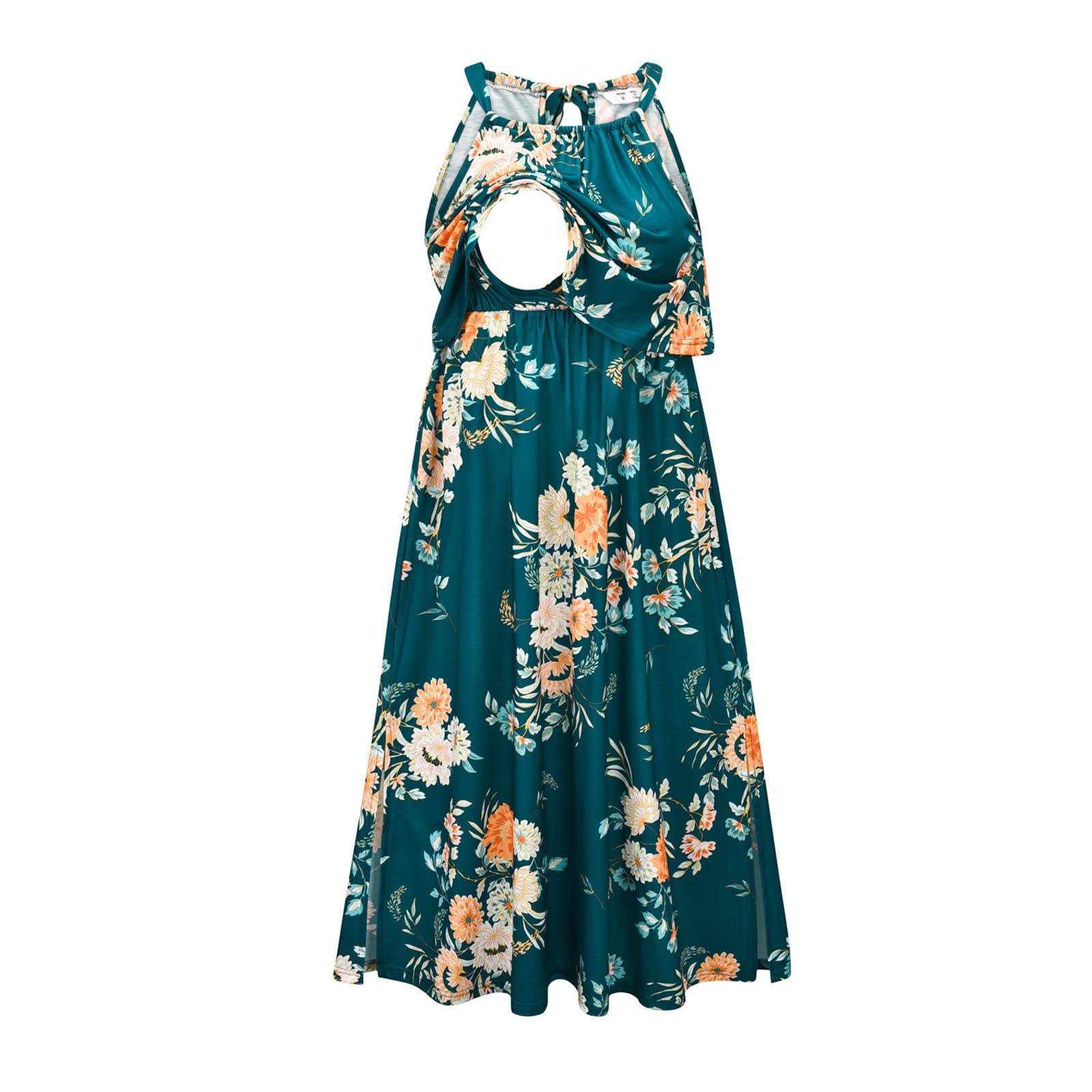 Maternity Summer Sleeveless Floral Print Vest Dress for Women - Pregnancy Casual Sundress for Baby Shower, Beach & Outdoor Activities