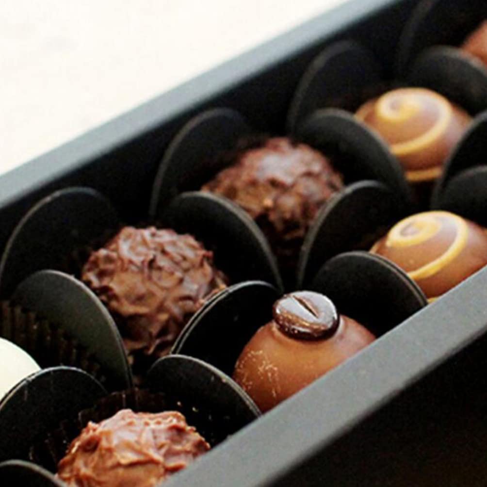 Happyyami 100-Piece Versatile Chocolate Packaging Trays - Eco-Friendly Paper Compartment Bases for Candy, Desserts & Gift Wrapping - Perfect for Bakeries, Chocolatiers & DIY Candy Making