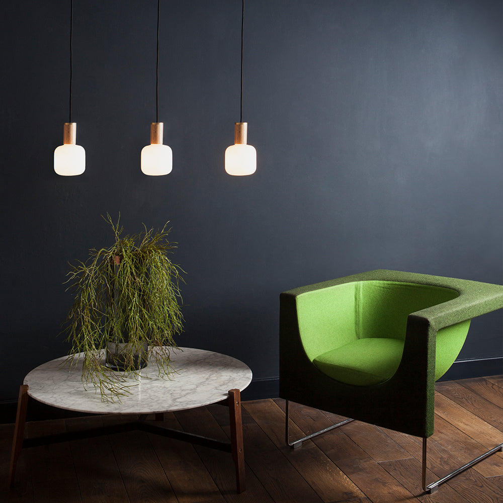 Stylish Oblo Oak Pendant Light - Modern Hanging Fixture for Kitchen, Dining Room & Living Room Decor