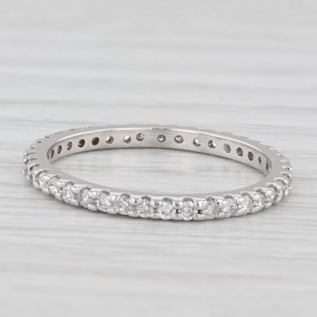 0.50ctw Diamond Eternity Band Ring - 14k White Gold Size 6.5 - Wedding, Anniversary, Engagement Gift for Her - Perfect for Bridal Jewelry, Proposal & Special Occasions