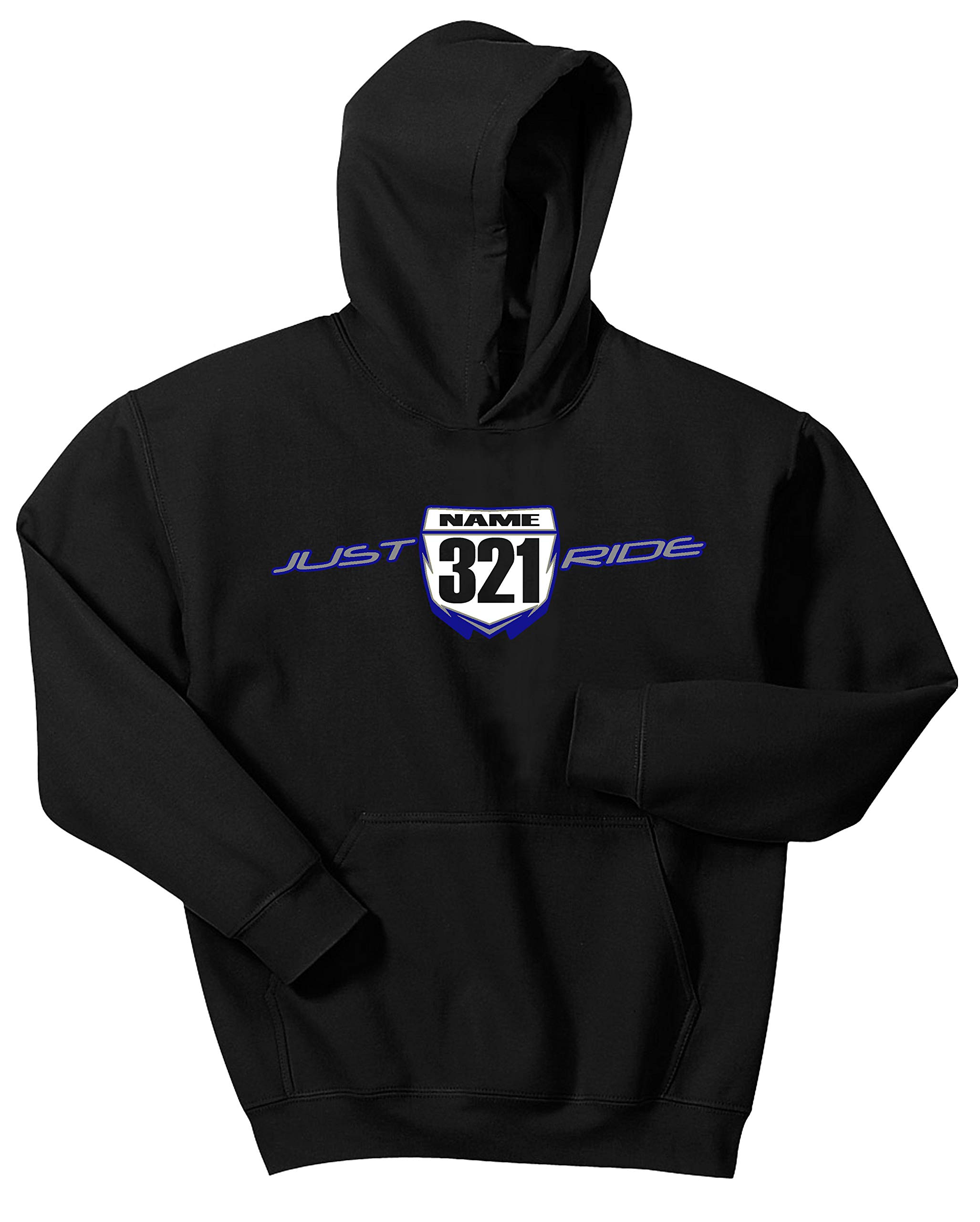 Custom Personalized Motocross Number Plate Hoodie - YZ Style Sweatshirt for MX Riders & Fans | Perfect for Racing, Training & Casual Wear