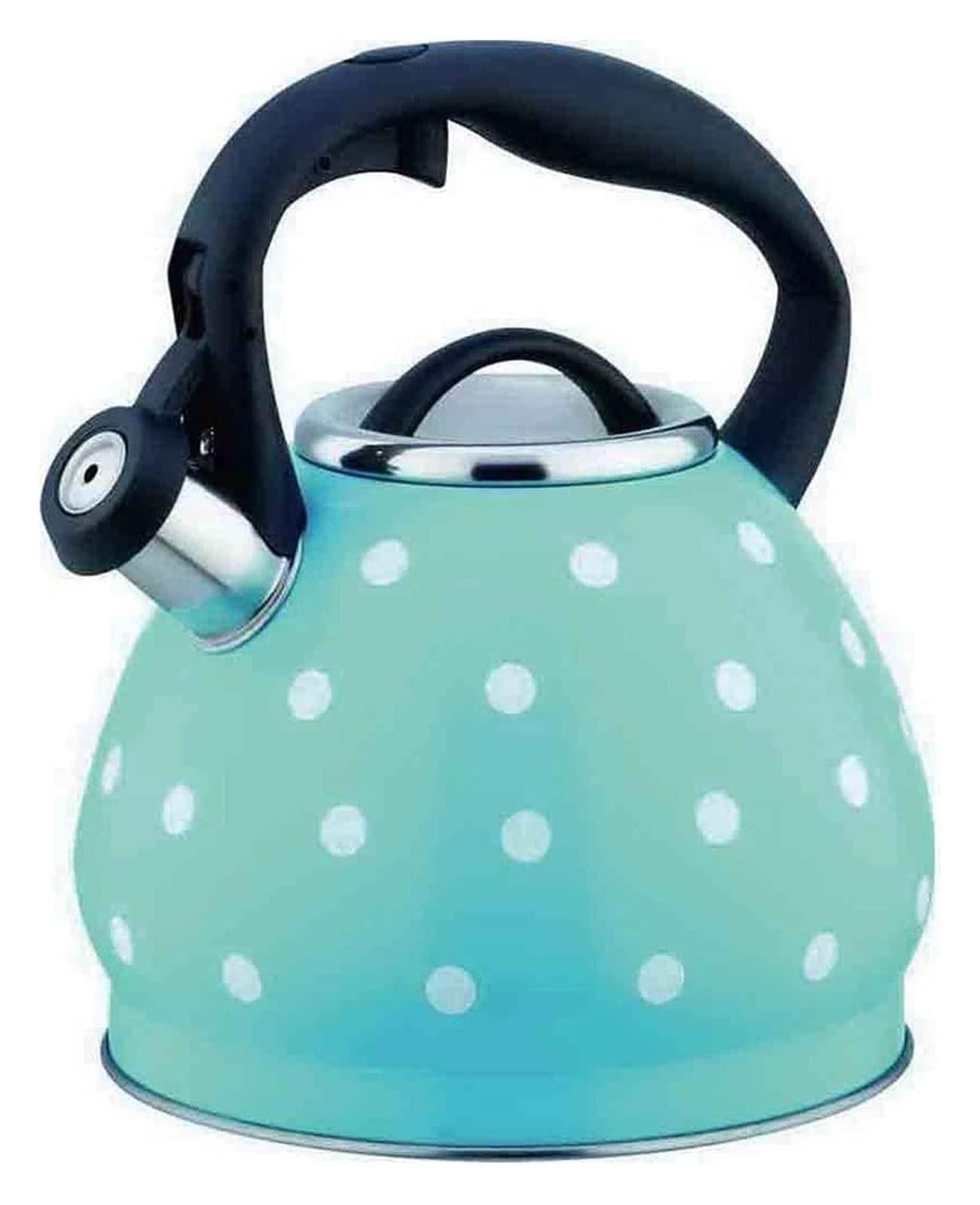 3L Stainless Steel Whistling Tea Kettle - Stovetop & Camping Kettle with Heat-Proof Handle - Perfect for Home, Outdoor & RV Use (Black)