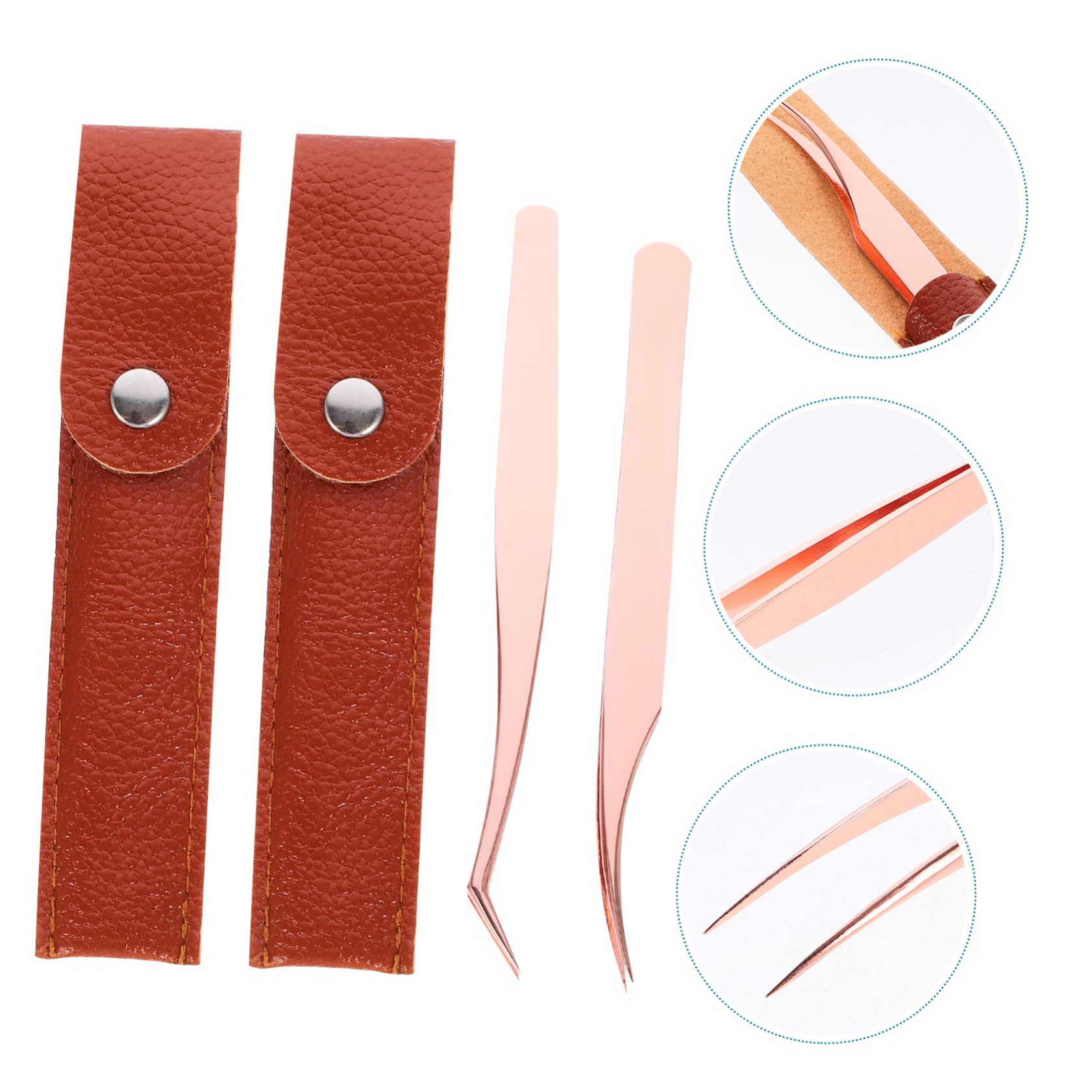 4-Piece Professional Makeup Tweezers Set - Eyelash, Eyebrow, Soldering & Craft Tweezers - Precision Stainless Steel Tools for Beauty & DIY Projects - Perfect for Salon, Home Use & Professional Makeup Artists